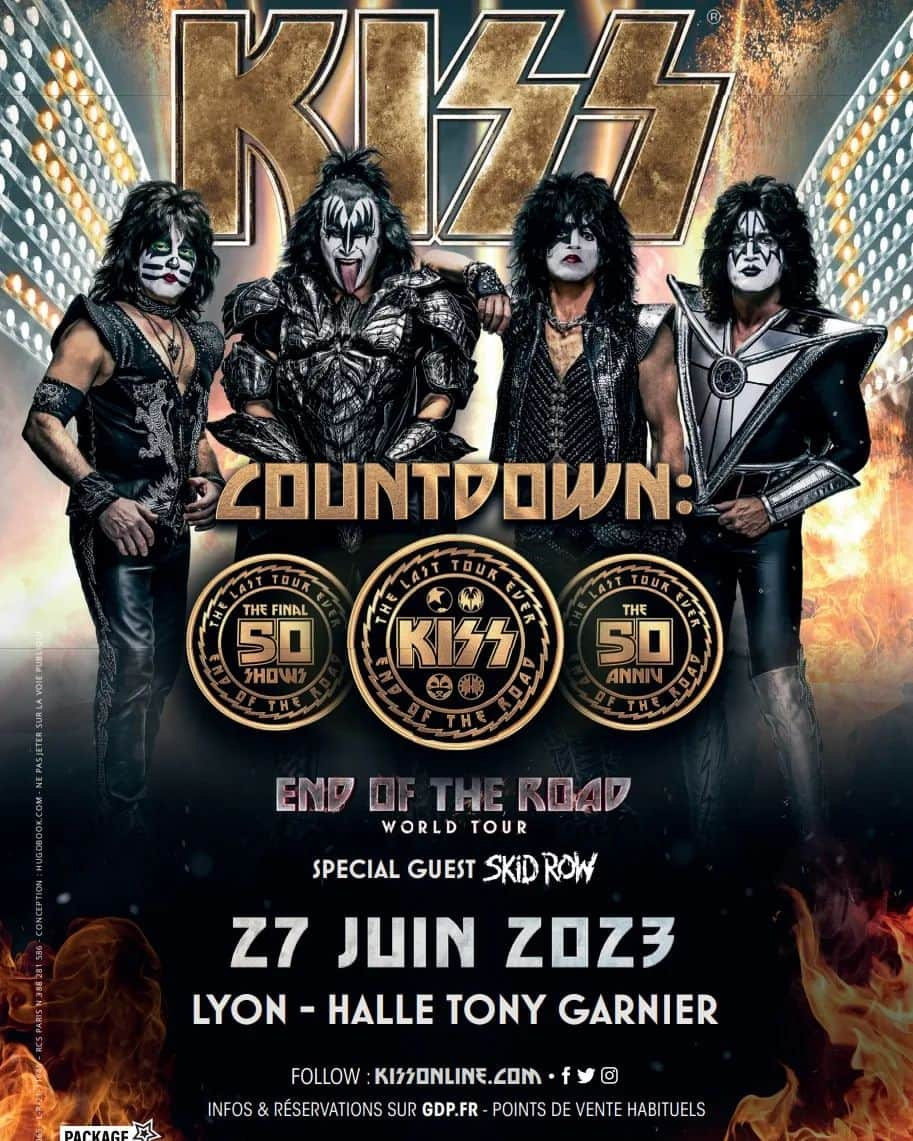 KISSさんのインスタグラム写真 - (KISSInstagram)「#Lyon! Tonight WE Rock! Be Loud & get Crazy, #KISSARMY!  #EndOfTheRoadTour #France」6月27日 16時30分 - kissonline