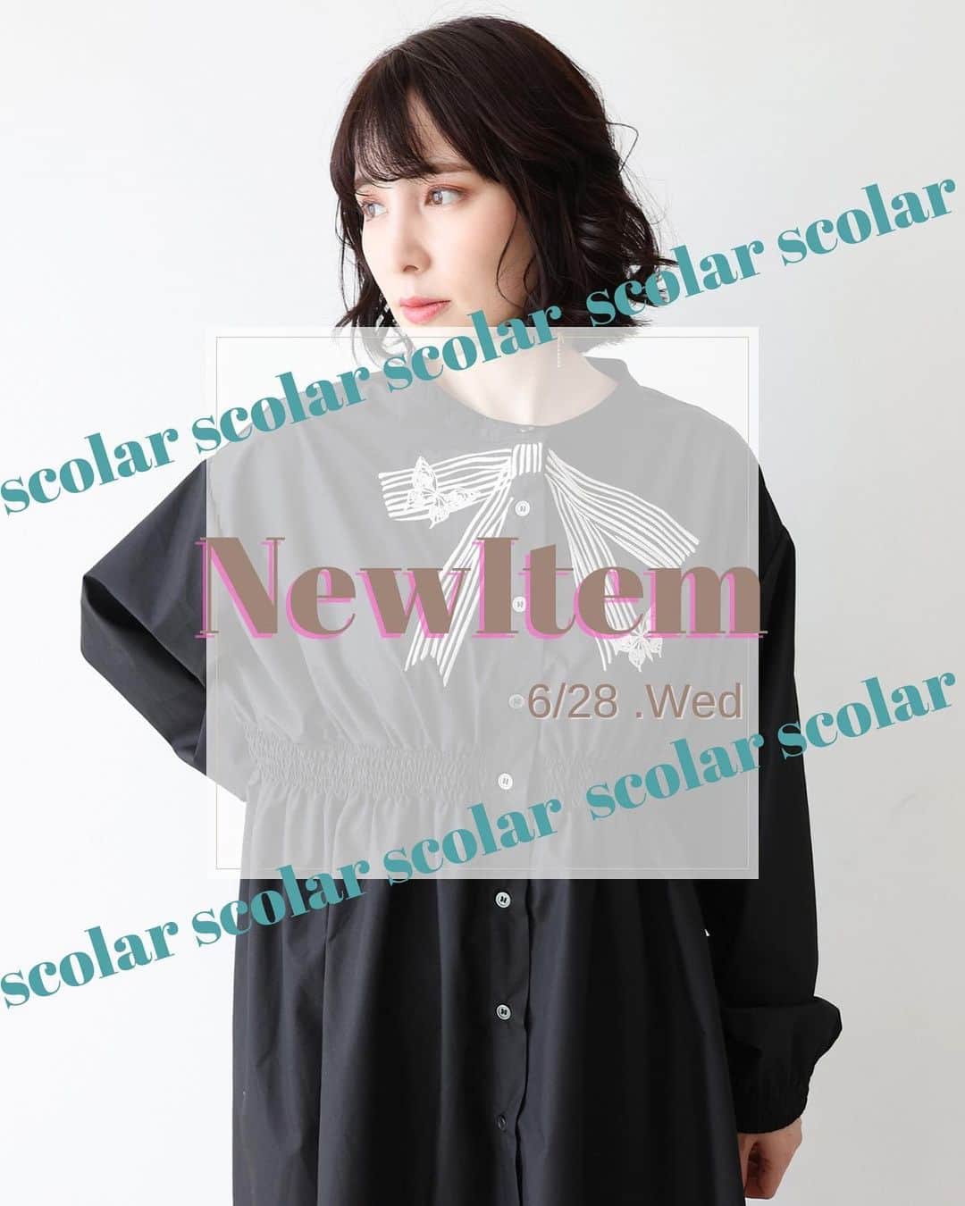 ScoLar(スカラー) ネットショップのインスタグラム：「🎀今週の新作情報🎀  今週の新作は1日はやい、6/28(水)17：00-販売開始🐾  京都のがま口小物専門メーカー『AYANOKOJI』とのコラボ商品 第2弾の和雑貨や、 公式店舗だけでしか手に入らない、キュートなチュニックなどが入荷です🎀 ぜひチェックしてみてくださいね🥰  ⁡⁡発売済みの商品は画像をタップして商品ページをチェック‍📢 ⁡▶️ 詳しくは ⁡@scolar_netshop のサイトから☑️  ☆・☆・☆・☆・☆・☆・☆・☆  🎀#新作入荷 #newarrival  #蝶柄 #がま口  ⁡⁡ ⁡ - scolarの他の商品はコチラ - #scolar #isscolar #scolarparity #スカラー #scolar_ootd   Photo⁡ ⁡@kazuhisataniguchi_309 @309studio_ ⁡  Hair⁡⁡⁡ ⁡@nanairo0420」