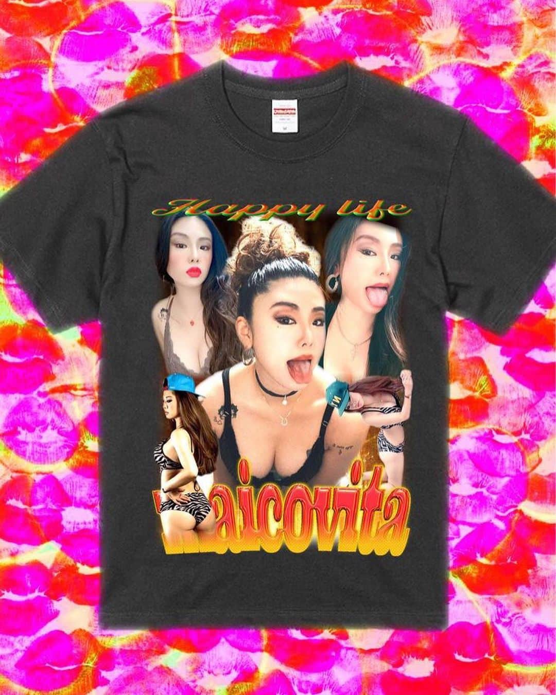 Maicovitaのインスタグラム：「Tシャツ 作ってくれた❤️‍🔥❤️‍🔥❤️‍🔥 ありがとうございます🙇‍♀️🙏 Happy life って 入ってて 嬉しい❤️‍🔥  @aheit_shirt  このリンクから 購入出来ます⭐️  半袖と長袖、白色と黒色があり、  上半袖サイズ画像 白 S〜XL 7,700円 XXL 8,800円 黒 S〜XL 8,800円 XXL 9,900円  下長袖サイズ画像 白 S〜XL 8,800円 XXL 9,900円 黒 S〜XL 9,900円 XXL 11,000円  #dancer  #model #happylife❤️」