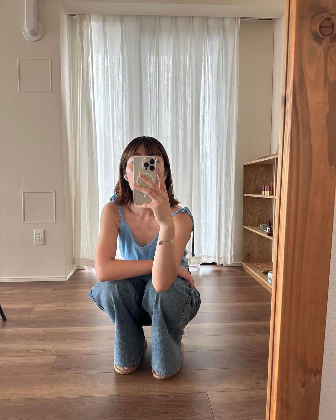 まつだみらいのインスタグラム：「vintage mood 🩵　＆🐈」