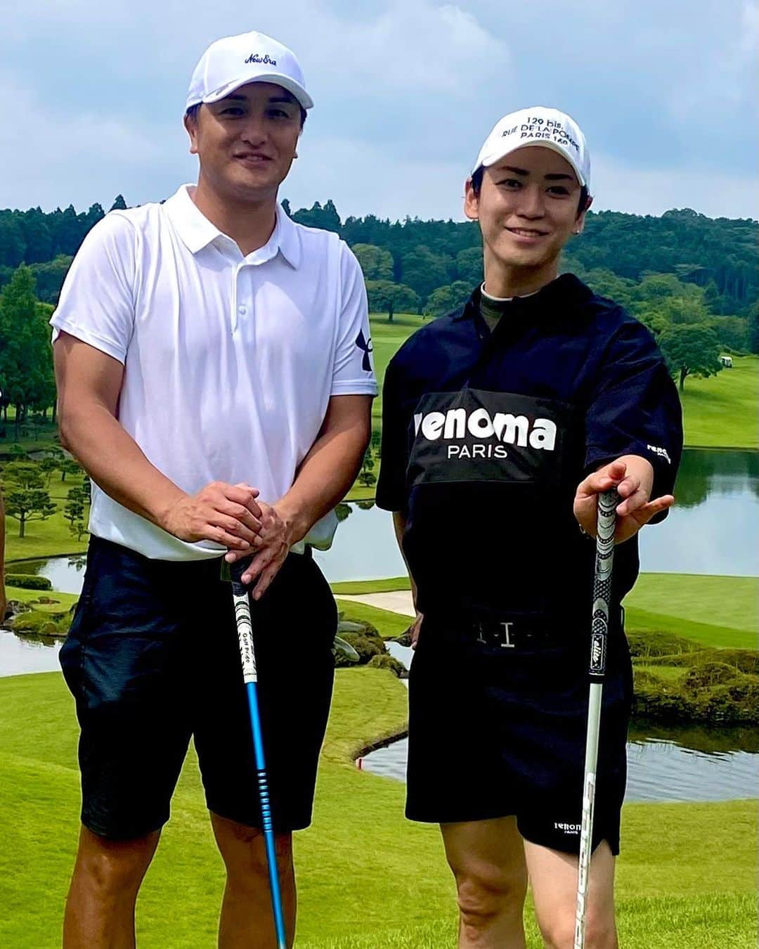 亀梨和也さんのインスタグラム写真 - (亀梨和也Instagram)「Golf⛳️  #高橋由伸　さんと #TEAM Going #ベスト更新ならず #OB2連続はあかんやつ #でもナイスバーディー #最高な時間 #日焼け止めはしっかり塗りました #ウェア選びも楽しい #次はクラブも新調しよかうかな #あー楽しい #素敵なゴルフ場 #気持ちよかった #あー幸せ #小指、、、笑 #何の約束？ #ごめんテンション高めで投稿してるね #あー楽しかった」6月27日 19時35分 - k_kamenashi_23