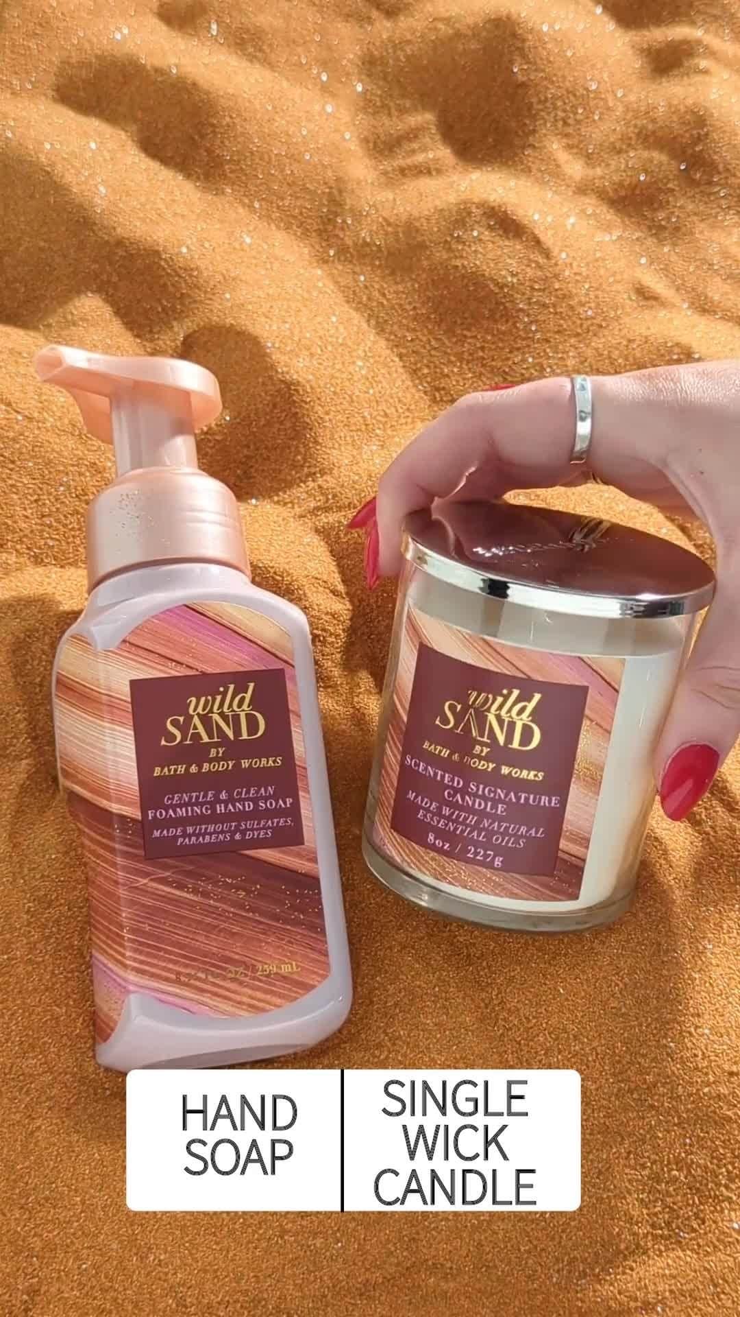 Bath & Body Worksのインスタグラム：「🏜 IT'S NOT A MIRAGE... ​  🆕 Wild Sand officially drops in-store & online July 3!!! Build your NEW routine with a blend of prickly pear fruit, cactus flower & warm agave nectar – as warm as the sun on the horizon!​  Drop a 🙌 if you're Wild-ly excited to try this NEW fragrance!」