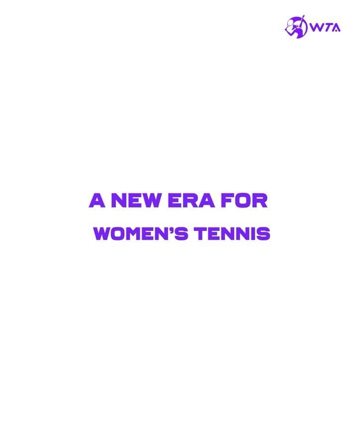 WTA（女子テニス協会）のインスタグラム：「Welcome to a new era for women's tennis 🙌  The WTA has today announced an exciting new strategy that will create a solidified pathway towards equal prize money and a revised Hologic WTA Tour calendar, providing sustainable long-term growth for women’s tennis.  Visit the link in our bio for more details 🔗」