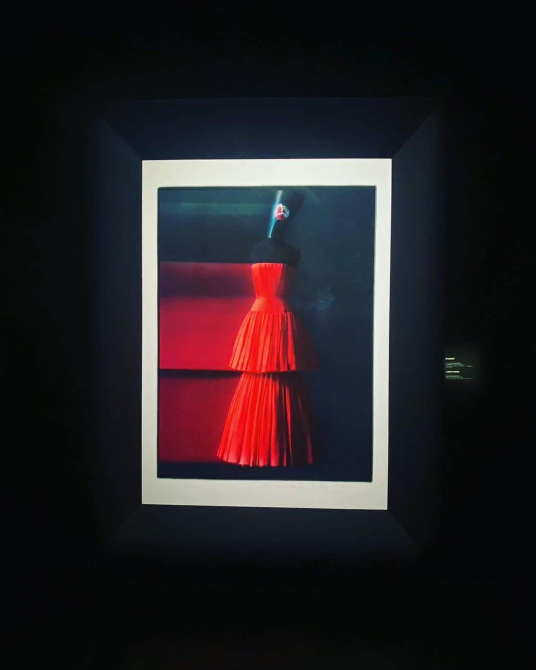高柳愛実のインスタグラム：「時差がありすぎるけど大満足だったディオール展。その年代のデザイナーさんによって、デザイン画のタッチが全く違うのが面白くていつまでも見ていられた。トワルはそのままドレスとして着られるんじゃないかと思う程の完成度に感動。まじまじと見ると修正した跡とかペンで書き込んでる部分、柄合わせされてる部分とかがたくさんあって、それまた感動。完成されたドレスは間違いなく美しくて素敵だったけど私はいつかクチュリエールの白衣が着てみたいなーなんて思ったり。楽しかったな☺︎」