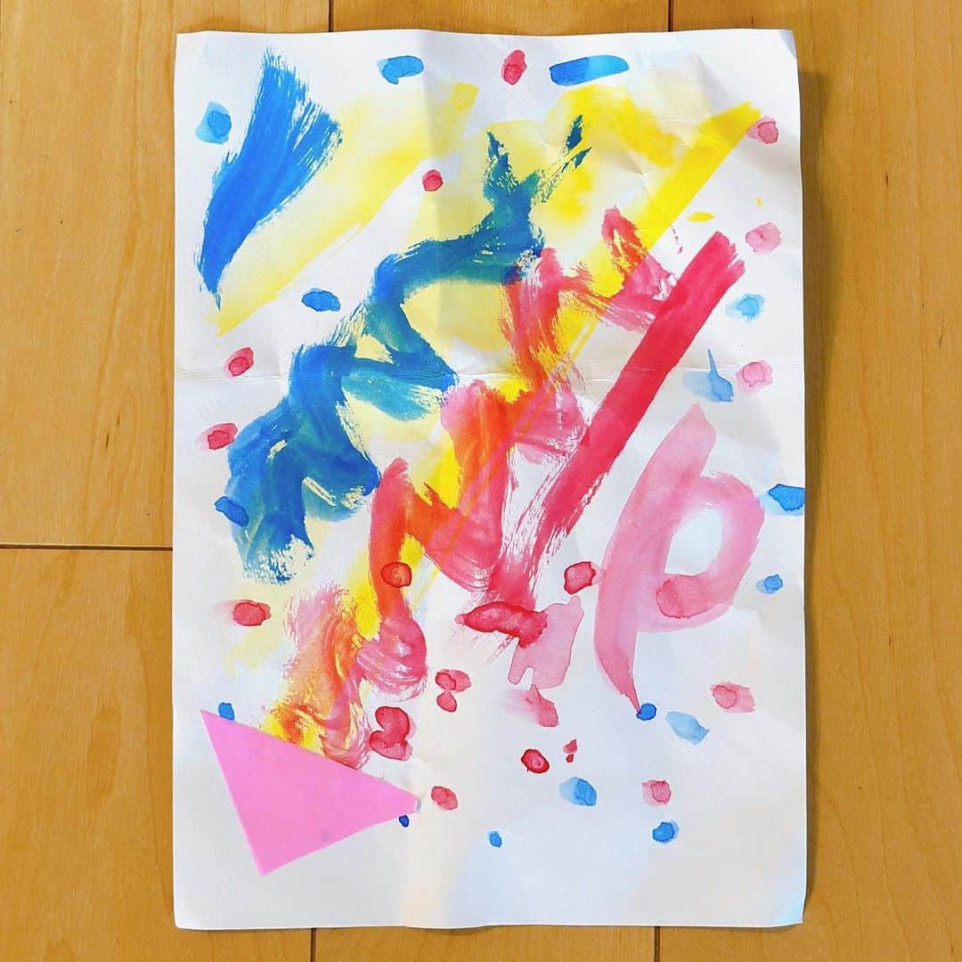 ochikeronのインスタグラム：「🎉  #art #painting by my son」
