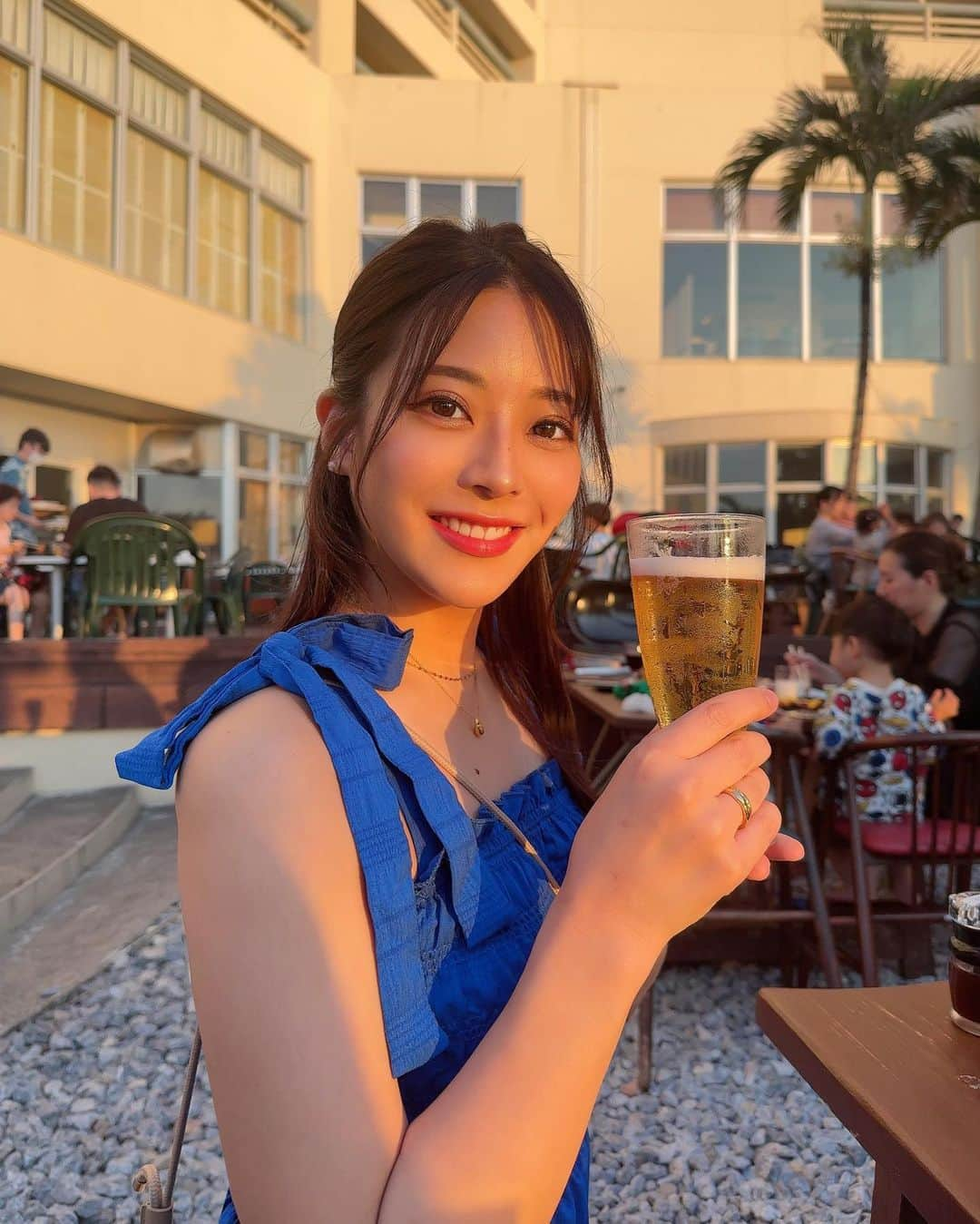 蒼木るいさんのインスタグラム写真 - (蒼木るいInstagram)「オリオンビール🍻✌️  普段ビールあんまり飲まないけど せっかくなのでオリオンビール飲んでみたらすごく美味しく感じました🥹🍻  #沖縄 #沖縄旅行 #沖縄本島 #古宇利島 #古宇利島ビーチ #古宇利大橋 #古宇利島カフェ #夏服コーデ #ノースリーブニット #沖縄コーデ #shein購入品 #sheinコーデ #sheingals #cene #女子旅 #海コーデ #ピンキーリング #ビーチガール #okinawa #古宇利島大橋 #zaraコーデ #プチプラコーデ #ブルーコーデ #海コーデ #夏コーデ #オリオンビール #orionビール #orionbeer」6月27日 21時56分 - rui__aoki__