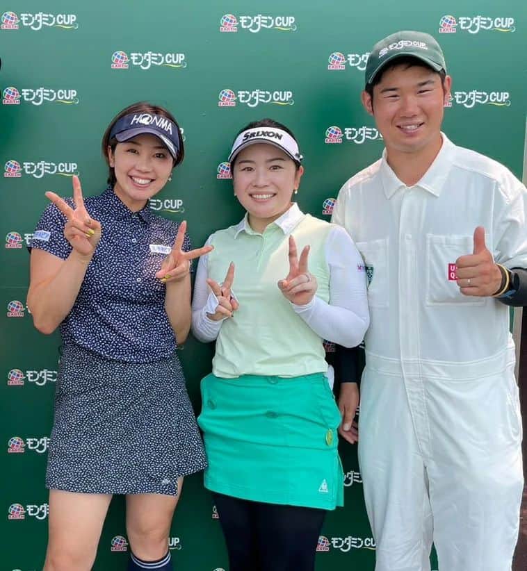 葭葉ルミのインスタグラム：「🍵 さやか🐸💚 今年は二人で決勝に残れたしたくさんの方に応援していただけて嬉しかったです！ありがとうございました！！ リランキングは無事に突破できたのであとは結果を残すのみ！ これからも頑張ります⛳⛳」