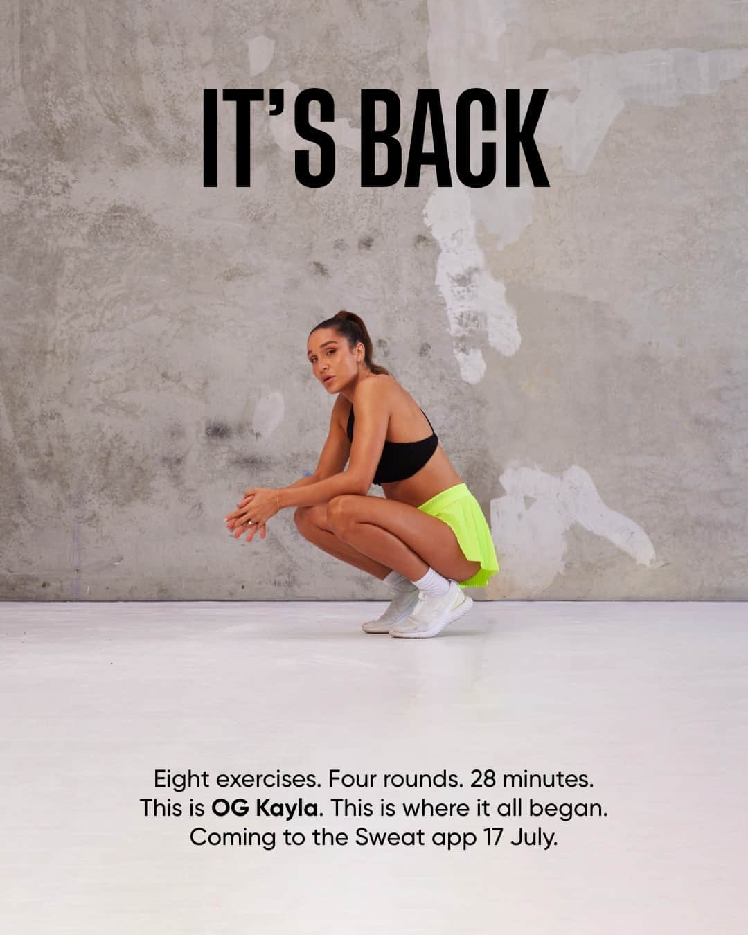 ケイラ・アイトサインズさんのインスタグラム写真 - (ケイラ・アイトサインズInstagram)「Yep, OG Kayla is back!! 17 July 2023 - the ultimate six-week @Sweat Challenge begins and no one is ready for it. 💪🔥 Tag your OG training buddies & register today!! Link in bio.  #OGKayla #SWK #SWKCommunity」6月27日 22時20分 - kayla_itsines