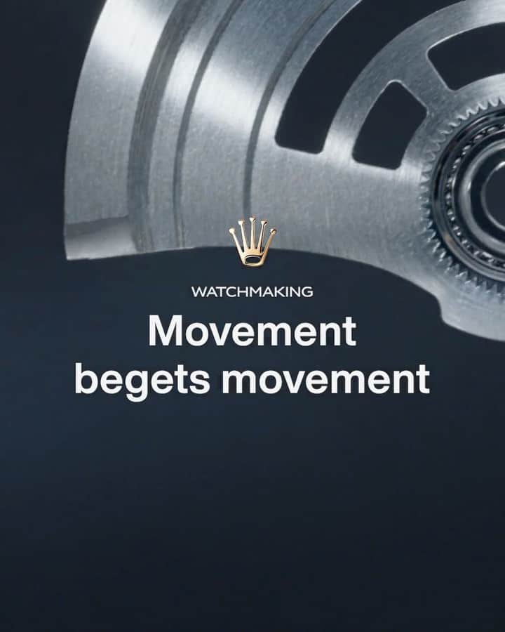 のインスタグラム：「A watch’s autonomy. Not just a promise, a pact that works both ways. Our quest to control the energy of the movement’s cogs guarantees our watches optimal power reserves of up to 72 hours. Since the introduction of the first Perpetual rotor in 1931, this autonomy has taken on a human dimension. Understanding every wearer has their own constantly changing energy, we have been able to capture and dispense it within our calibres. Whether yours or its own, movement will always beget movement. #Rolex #Watchmaking #Perpetual」
