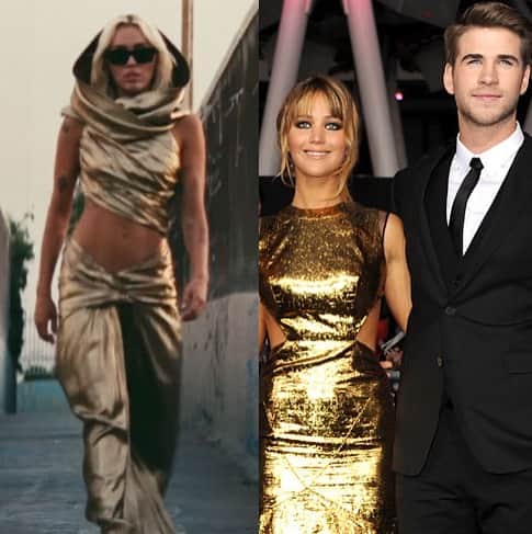 Just Jaredさんのインスタグラム写真 - (Just JaredInstagram)「Jennifer Lawrence addressed the rumors that Liam Hemsworth cheated on Miley Cyrus with her while they were filming "The Hunger Games" (and Jennifer also addressed those "gold dress" fan theories from the "Flowers" music video...) Tap this photo at the LINK IN BIO to see what Jennifer said in response to the cheating rumors, and how she explained the gold dress. #JenniferLawrence #MileyCyrus #LiamHemsworth Photo: Getty/YouTube」6月27日 23時10分 - justjared