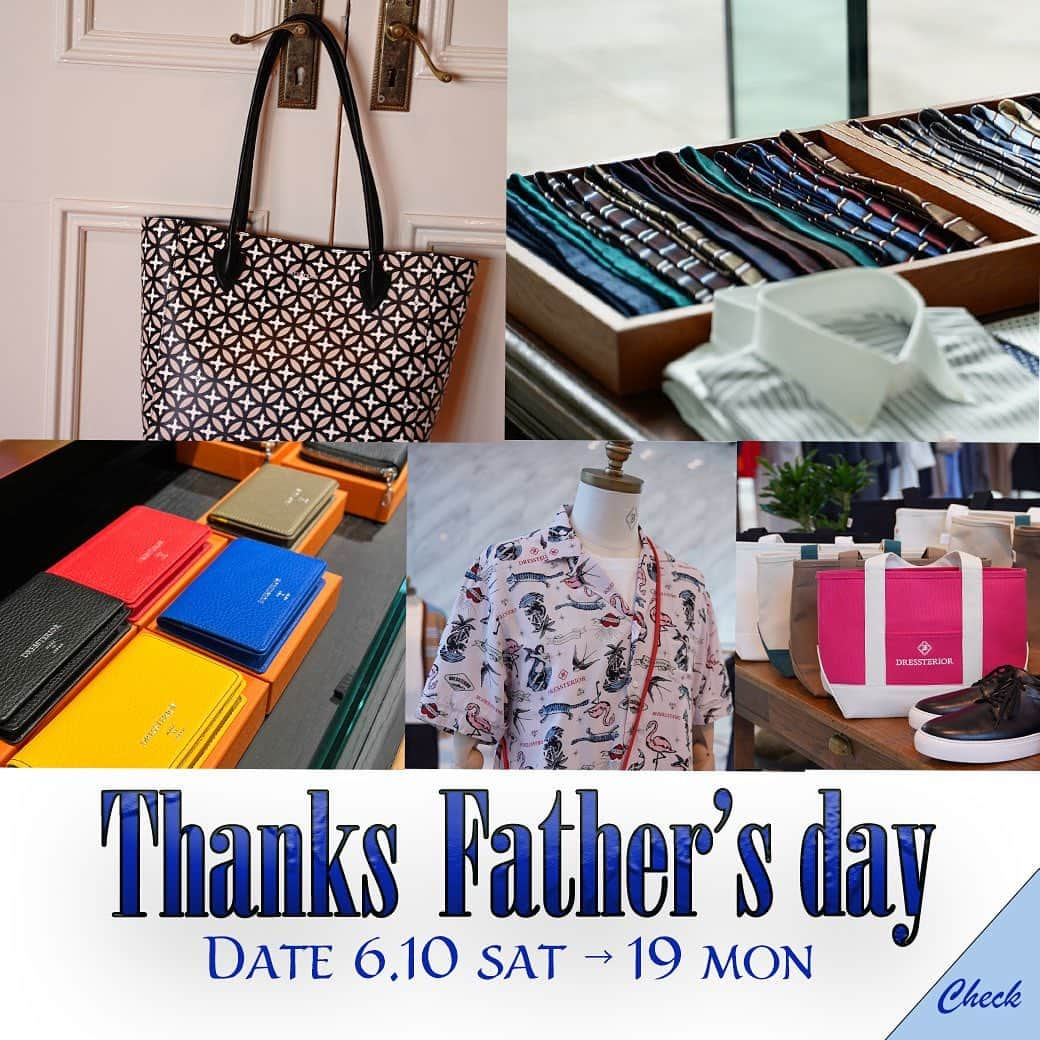 DRESSTERIORさんのインスタグラム写真 - (DRESSTERIORInstagram)「. 店舗企画！【Thanks Father’s Day】  6月18日(日)は父の日ですね！  年に一度の大切な日だから、贈り物に思いを込めて『ありがとう』を贈ろう！ ドレステリアでは感謝の気持ちが伝わるGiftを多数ご用意しております✨  ドレステリアメンズ《オリジナル/バイイング》商品＆ユニセックス雑貨をご購入で使えるクーポンをプレゼント🎁 　 店舗にて対象品をご購入のお客様に使える【LINE】クーポンを配布中。 ※店頭のみのクーポンになります。 ※LINE追加は @dressterior_official ハイライトをご覧ください。 ※詳細は店頭スタッフにお声掛け下さいませ。 ⁡   【期間】 6/10(土)→6/19(月)  【クーポン内容】 ・税込5,000円以上のお買いあげで500円クーポン ・税込10,000円以上のお買いあげで1,000円クーポン　  上記のうち１つのクーポンがご利用いただけます。   大切なお父さんへ、たくさんの感謝を込めて。   ぜひ、この機会にご来店お待ちしております。 　  #父の日ギフト #父の日キャンペーン #dressterior #ドレステリア ⁡ ⁡ ⁡  ⁡ ⁡ ⁡ ⁡ ------------------------------------------- ⁡ ▪️dressteriorオフィシャルアカウント @dressterior_official ⁡ ▪️メンズ用アカウント @dressterior_men」6月13日 14時48分 - dressterior_official