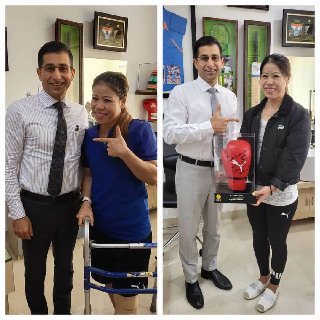 Mary Komのインスタグラム：「Thank you very much Dr.Dinshaw Pardiwala for helping me in the  tough times of my injury. I will be  back in the ring very soon.」