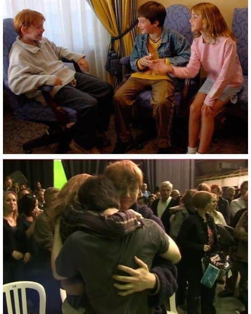 ダニエル・ラドクリフ（ファンアカウント）のインスタグラム：「Today, 13 years ago, the filming for Deathly Hallows was completed.  The first day they met, and the last day of filming.  #harrypotter #danielradcliffe #emmawatson #rupertgrint」