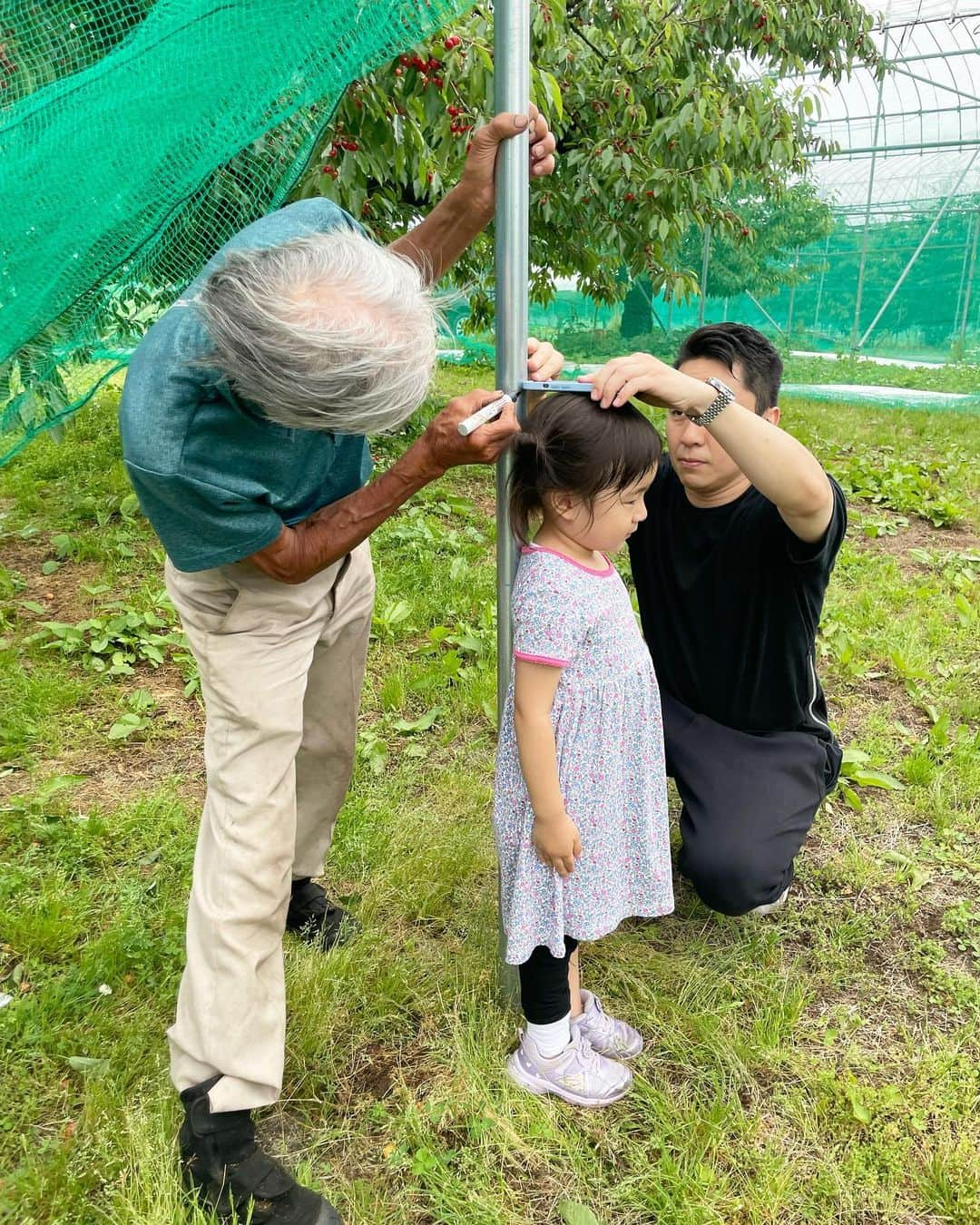 笹川友里さんのインスタグラム写真 - (笹川友里Instagram)「昔々。 夫がテレビ東京の「田舎へ泊まろう」に出演した時のこと。 雨の中、山形村山市を歩きながら宿泊交渉をするロケ。 方々歩いて疲れて雨も強くなってきた頃、 田んぼで作業されている男性に話しかけたそう。 その方が辺りで一番の大農家さんだったというのも ちゃっかり者の夫の運ですが、 何より本当に素敵なご家族で第二の故郷みたいだと お付き合いを始めた頃から度々話を聞いていました。  コロナもようやく明けて、 10年振りに笹原家の皆様を尋ねました。 娘と私は初めてでしたが、本当に第二の故郷！ 優しくてチャーミングな笹原家の皆様。 当時保育園に通っていた末っ子ちゃんは今や中学生に。  久しぶりにロケのときの出会った場所や 懐かしい場所を案内頂き、 いくつもの偶然にまた遭遇し 人とのご縁って本当に不思議なものだなと 嬉しくなりました。  普段東京に暮らす娘も 信じられない程パワフルにはしゃぎ周り、楽しそうでした。  笹原家の皆様、ありがとうございました！  今年のお中元は七代も続く老舗の @sasaharanouen さんのさくらんぼに決定！！笑」6月13日 11時19分 - sasagawayuri