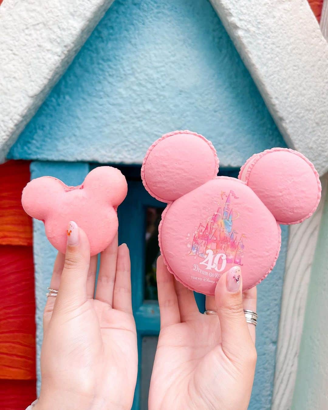 のインスタグラム：「＊  ＊  今日発売の「ミッキーマカロン(ダブルベリー)」🍓  早速GETしました〜🙌  スーベニアケース付きでです💓  コロンとしたピンクのケースがとっても可愛い😍  ただ、開き方が予想していたものと違って少しびっくりしました😂  中はプラスチックで固いですが、小物入れとしてはいろいろ入りそう🔥  今日も朝から並んでいたし、これは人気の予感〜！！  .  ☑︎ミッキーマカロン(ダブルベリー)  単品 600円 スーベニアケース付き ＋1000円  販売店舗 ⚫︎マジカルマーケット(TDL) ⚫︎ヒューイデューイルーイのグッドタイムカフェ(TDL) ⚫︎ゴンドリエスナック(TDS) ⚫︎セバスチャンのカリプソキッチン(TDS)  販売期間 2023年6月13日〜  ※スーベニアケースを付けたメニューは1回の会計でひとり1つまでオーダーできます。  .  #tokyodisneyresort #tokyodisneyland  #disneygram #disneylove #disney #mickeymacaron #toontown #disneygoods #disneygourmet #nail #東京ディズニーリゾート #ディズニー #ディズニー女子 #ミッキーマカロン #ミッキーマカロンケース #ディズニーグッズ #パークフード」