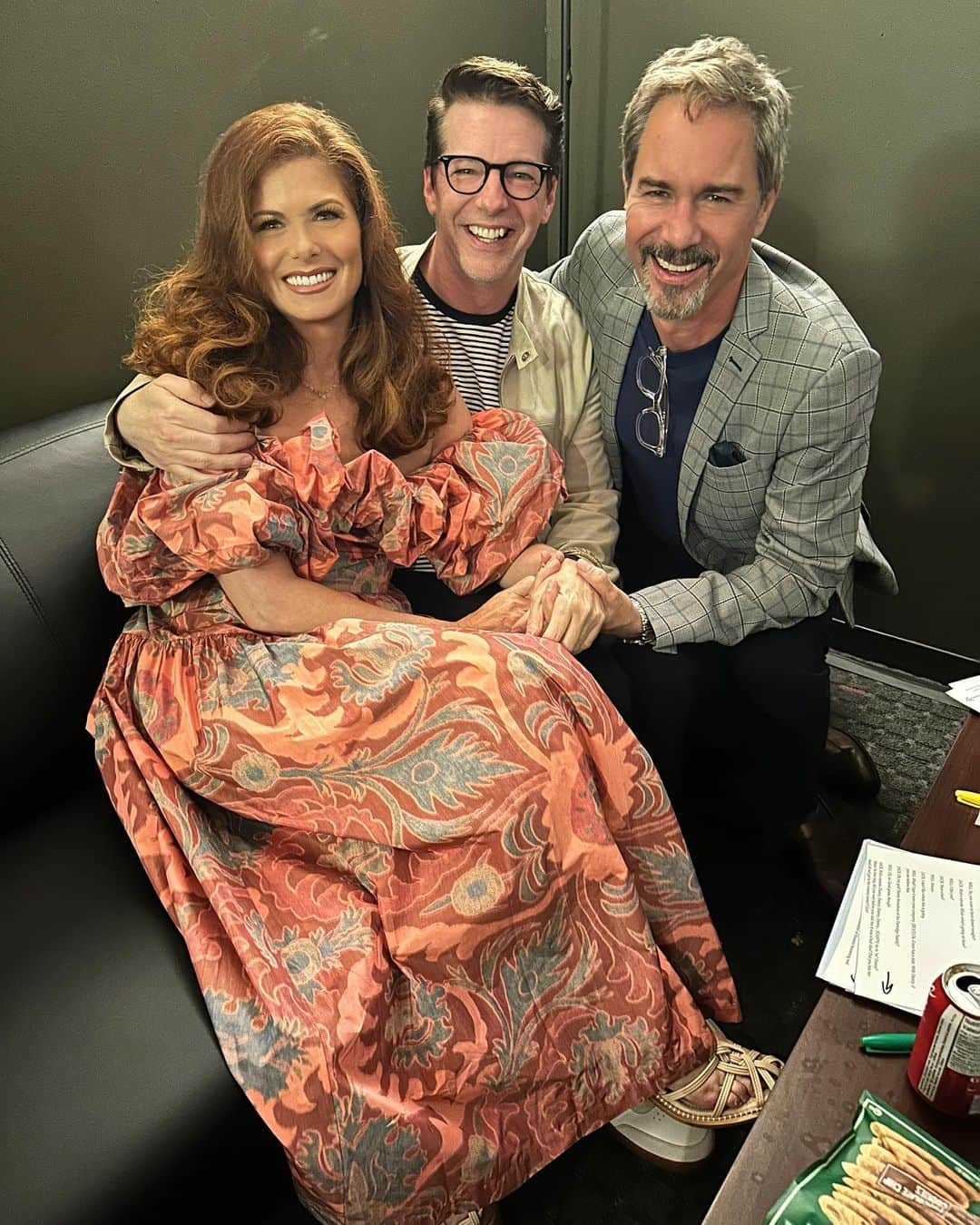 デブラ・メッシングさんのインスタグラム写真 - (デブラ・メッシングInstagram)「Will, Jack and Grace ~OH MY! My brothers from another mother premiered their new podcast-“Just Jack & Will”- where they go through every episode of the series. Yes, it’s as fun as you would imagine!  I was their “secret guest” and the Tribeca Film Festival crowd was on fire.🔥  We laughed, we reminisced, we laughed harder, we spilled some tea, it was a blast. I love you @seanhayes & @eric_mccormack . Mazel tov!  #willandgrace #tribeca #podcast  Dress- @ullajohnson  Shoes - @ullajohnson  💄- @rebeccarestrepo  👩🏻‍🦰 - @_marcosantini1」6月13日 13時12分 - therealdebramessing