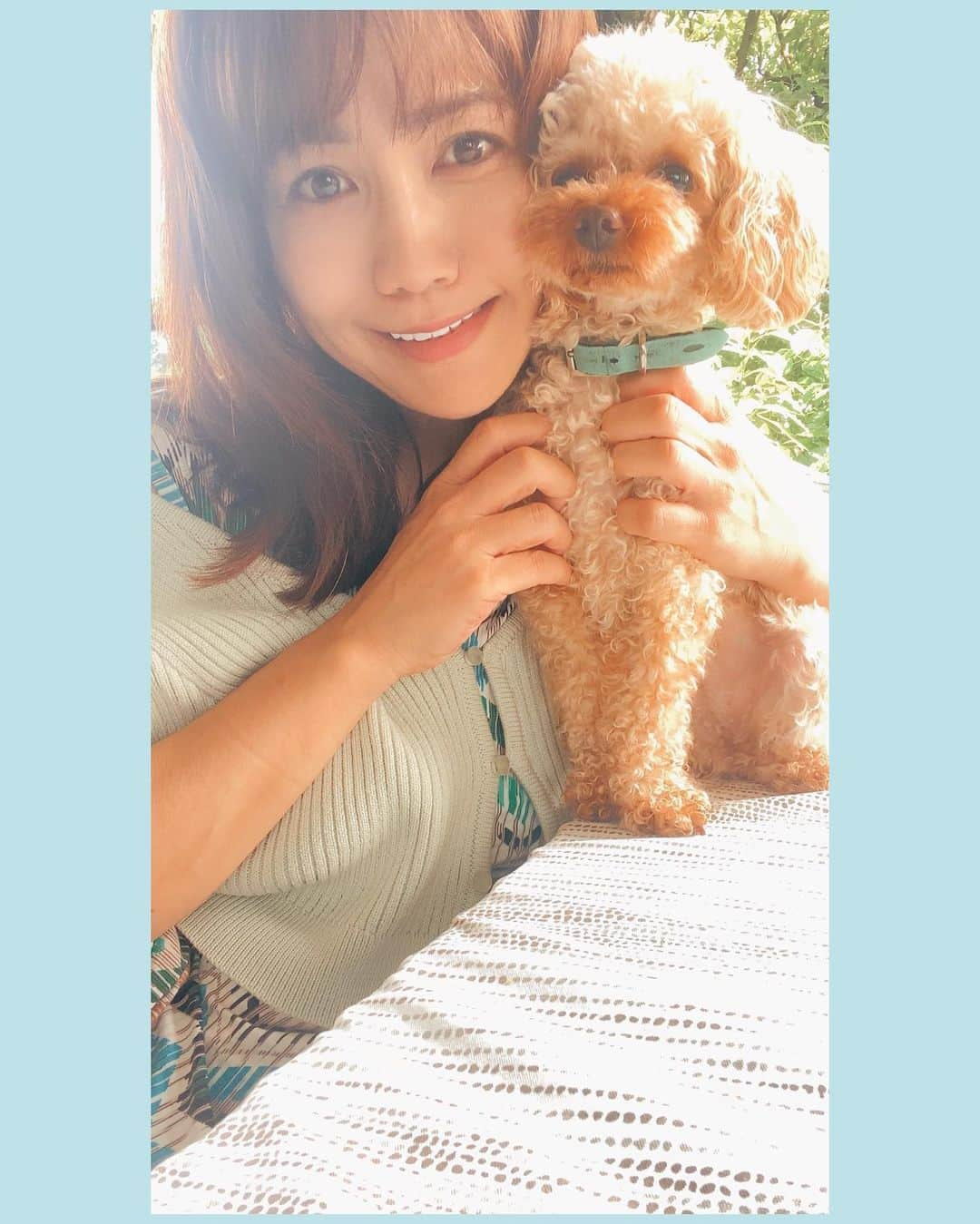 木原さとみさんのインスタグラム写真 - (木原さとみInstagram)「今日は、久しぶりに☀️ 嬉しいねーー。 #みにょん　も沢山散歩に行けました。 #トイプードル」6月13日 13時28分 - satop0704