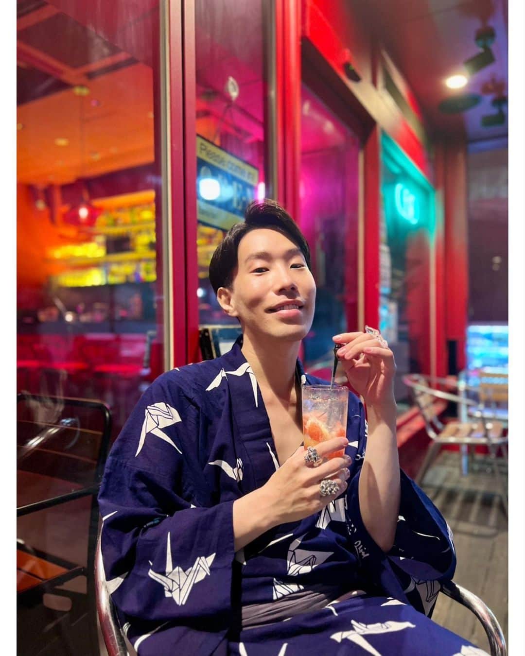 坂口涼太郎さんのインスタグラム写真 - (坂口涼太郎Instagram)「🏮🪭🍉🍑 #浴衣 #yukata」6月14日 0時03分 - ryotarosakaguchi