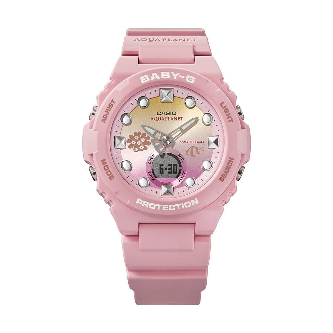 CASIO BABY-G Japan Officialさんのインスタグラム写真 - (CASIO BABY-G Japan OfficialInstagram)「カシオのサンゴ畑で育ったサンゴをモチーフにしたアクアプラネットコラボモデル🐡💕ピンクのベルトや鮮やかなグラデーションカラーの文字板が夏のおしゃれを華やかに✨ . BGA-320AQ-4AJR ￥16,500 *tax included . #BABY_G #babyg_jp #GSHOCK #G_SHOCK #watch #腕時計 #CASIO #レディースウォッチ #手元倶楽部 #手元くらぶ #腕時計くら部 #腕時計好き #防水ウォッチ #アクアプラネット #コラボ #バイオプラ #エコパッケージ #サンゴ礁  #savethecoral #savetheplanet #savetheocean #npo法人アクアプラネット #サンゴ保全活動 #BGA320」6月13日 16時41分 - babyg_jp