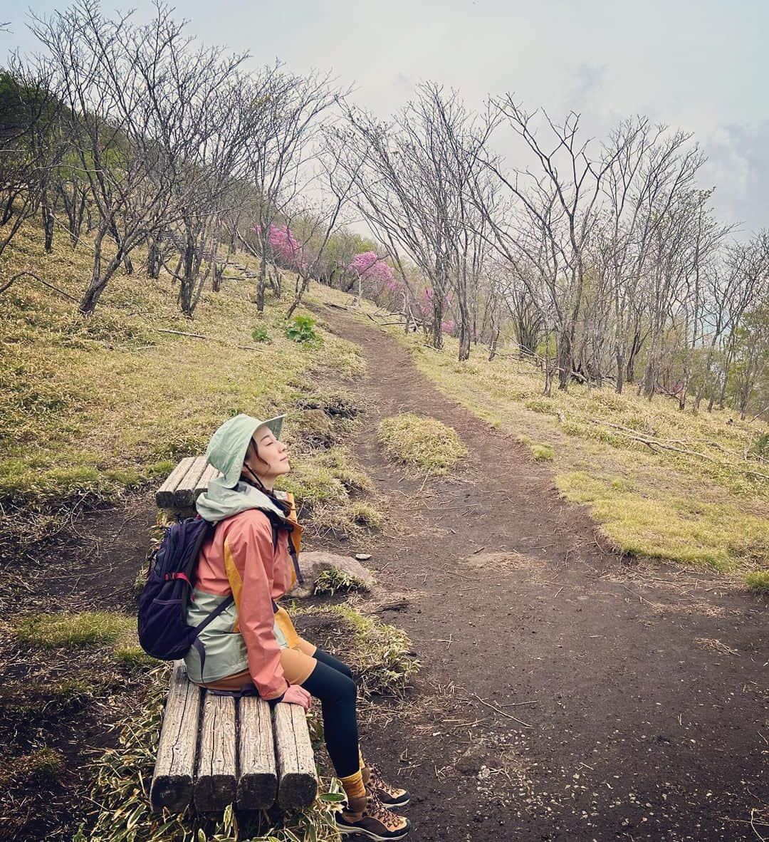 伊藤歩さんのインスタグラム写真 - (伊藤歩Instagram)「★出演情報★  「そこに山があるから」 BS朝日にて6月14日(水)22:30〜23:00放送  SPゲストとして初登場します！ 登るのは、日本百名山にも数えられる名峰、群馬県の赤城山。標高1,828mの黒檜山（くろびさん）を主峰に、駒ヶ岳などからなるカルデラ湖を含む、複成火山です。 　 登った日の赤城山はちょうどツツジが見頃で、登山口から稜線まで、トウゴクミツバツツジやゴヨウツツジなど様々な種類のツツジを眺めることができました。 　 駒ヶ岳からは関東平野が一望でき、赤城山最大のカルデラ湖である大沼が眼前に広がります。大沼は２万数千年前に噴火した火口に水がたまって湖になったそう。 　 そして、急勾配を登ってたどり着いた赤城山の主峰、黒檜山からは谷川岳、武尊山、燧ケ岳、日光白根山、男体山など数々の山々を望むことができました。 　 赤城山（あかぎやま） 群馬県・前橋市 標高　1,828m  ぜひ、ご覧ください⛰️💓」6月13日 18時46分 - ayumi__ito