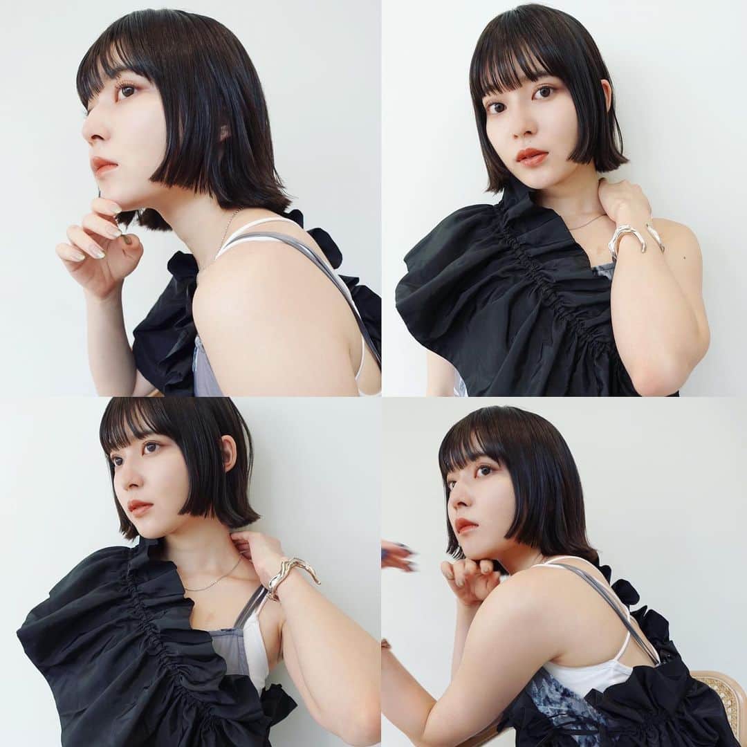 OYAMA KENICHIのインスタグラム：「bung cut ✂︎  顔まわりのデザインとっても似合ってます📸  ありがとうございました❤︎  #前髪カット #ボブ #フェイスレイヤー」