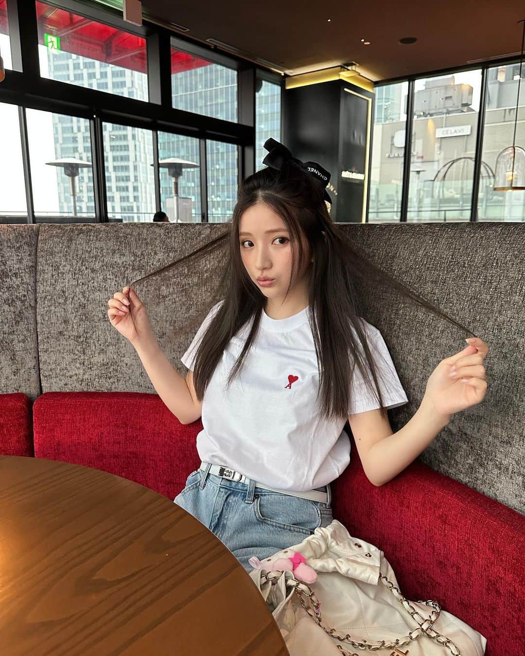 南りほのインスタグラム：「rainy day lunch 😘🍟🫖☔️♥️」