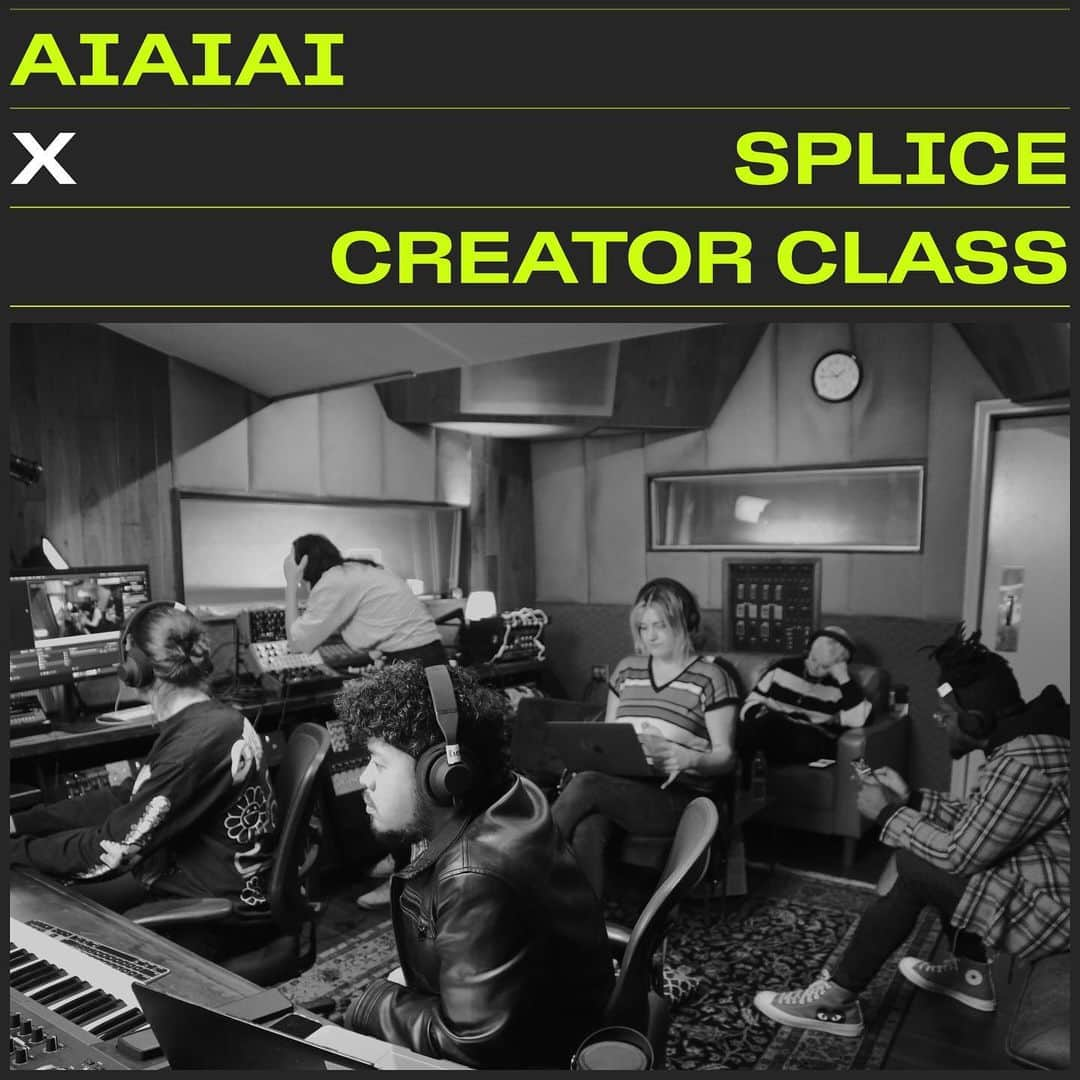 AIAIAIのインスタグラム：「During the AIAIAI x @splice Creator Class, our TMA-2 Studio Wireless+ headphones uniquely enabled an entire group of students to collaborate seamlessly. With no cables and ultra-low latency, students could jam, track, and sample together as a unified group, and interact with viewers on the livestream. It’s so exciting to see them used in this way!   Find out more about Creator Class, discover the ‘Transitions’ sample pack, dive deeper into @minibearbeats creative process, and claim your 1-month free Splice code via the link in our bio 🎛 🎸」