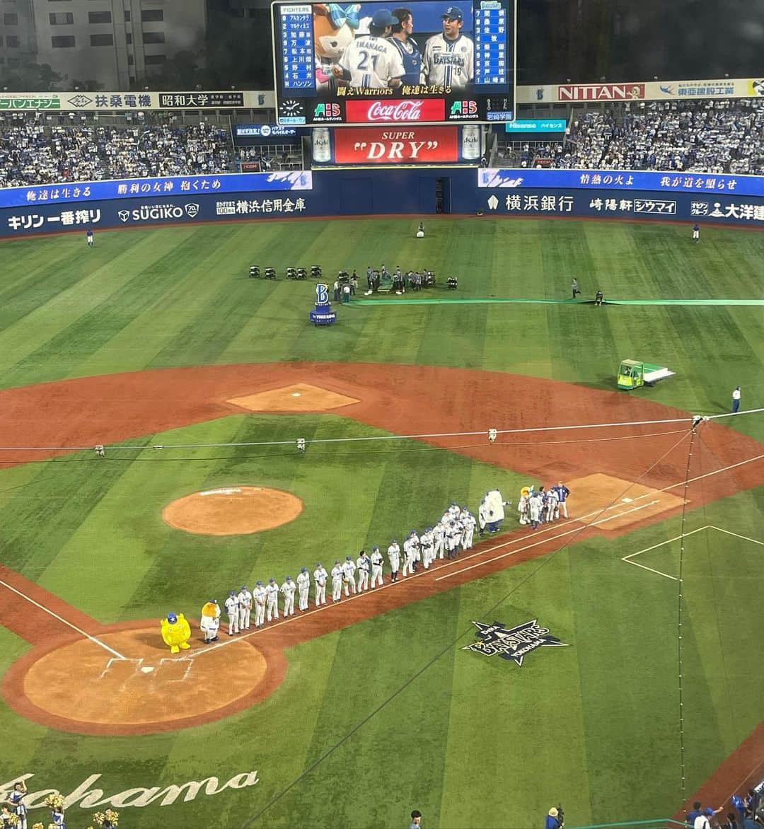 多村仁志さんのインスタグラム写真 - (多村仁志Instagram)「. 横浜スタジアムよりDAZNでの解説。 北川アナウンサーと共にお送り致しました。  #プロ野球 #セパ交流戦 #横浜DeNAベイスターズ #北海道日本ハムファイターズ #崎陽軒」6月13日 21時20分 - hit_tamu
