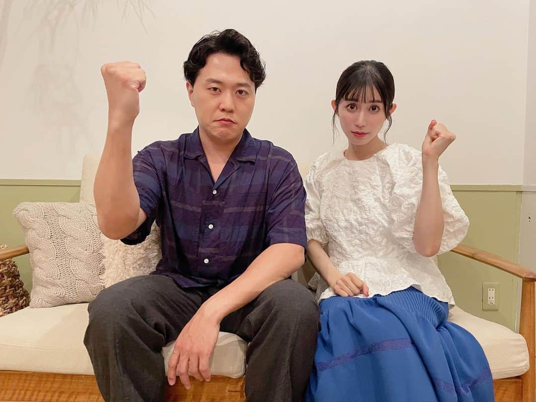 名越涼子さんのインスタグラム写真 - (名越涼子Instagram)「野球選手がCMで無理やり「頑張ります」と言わされている感じを再現。  @eharamasahiro   まさにぃとの現場、面白かった〜😚  一一一一一一一一一一一一 #茨城県#番組#配信ライブ  #MC#エハラマサヒロ さん」6月13日 22時36分 - nagoshi_ryo