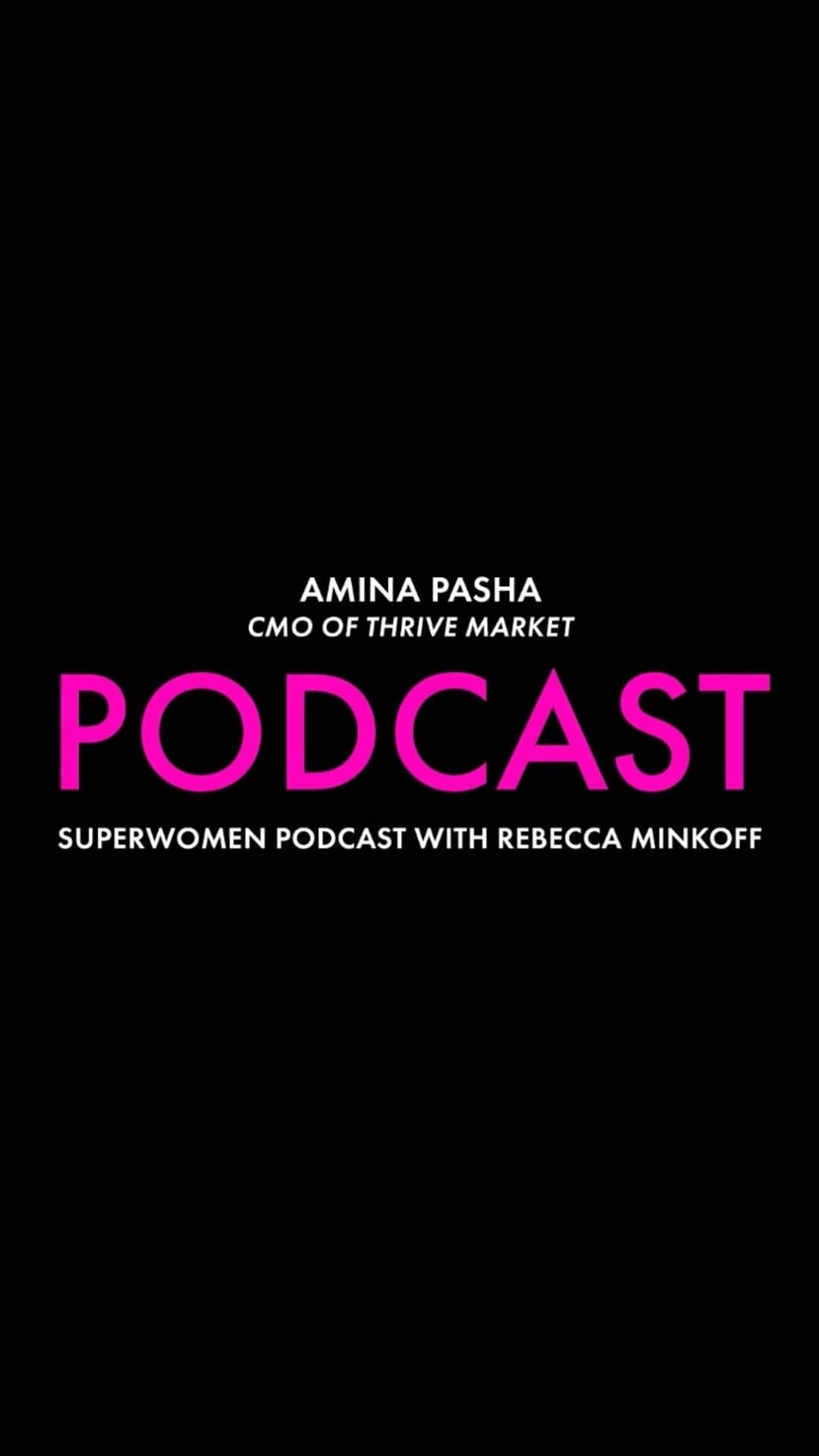 レベッカミンコフのインスタグラム：「Behind every mission-driven brand is a passionate, heart-centered marketer. At @thrivemarket (an online health food marketplace), that woman is Chief Marketing Officer, Amina Pasha. Tune in to todays episode to hear about how Amina has dedicated herself to deepening the “brand DNA” of Thrive Market, based on the mission of making healthy food accessible to all while being environmentally friendly.」