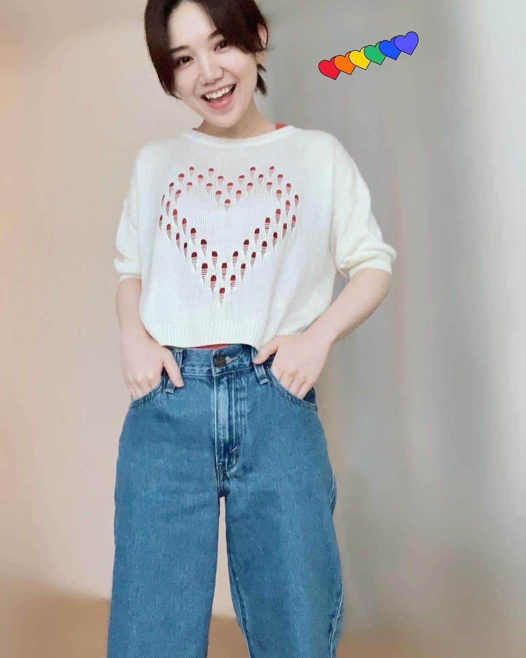 田上真里奈のインスタグラム：「👖🌅🧘‍♀️ #リーバイス #levis」