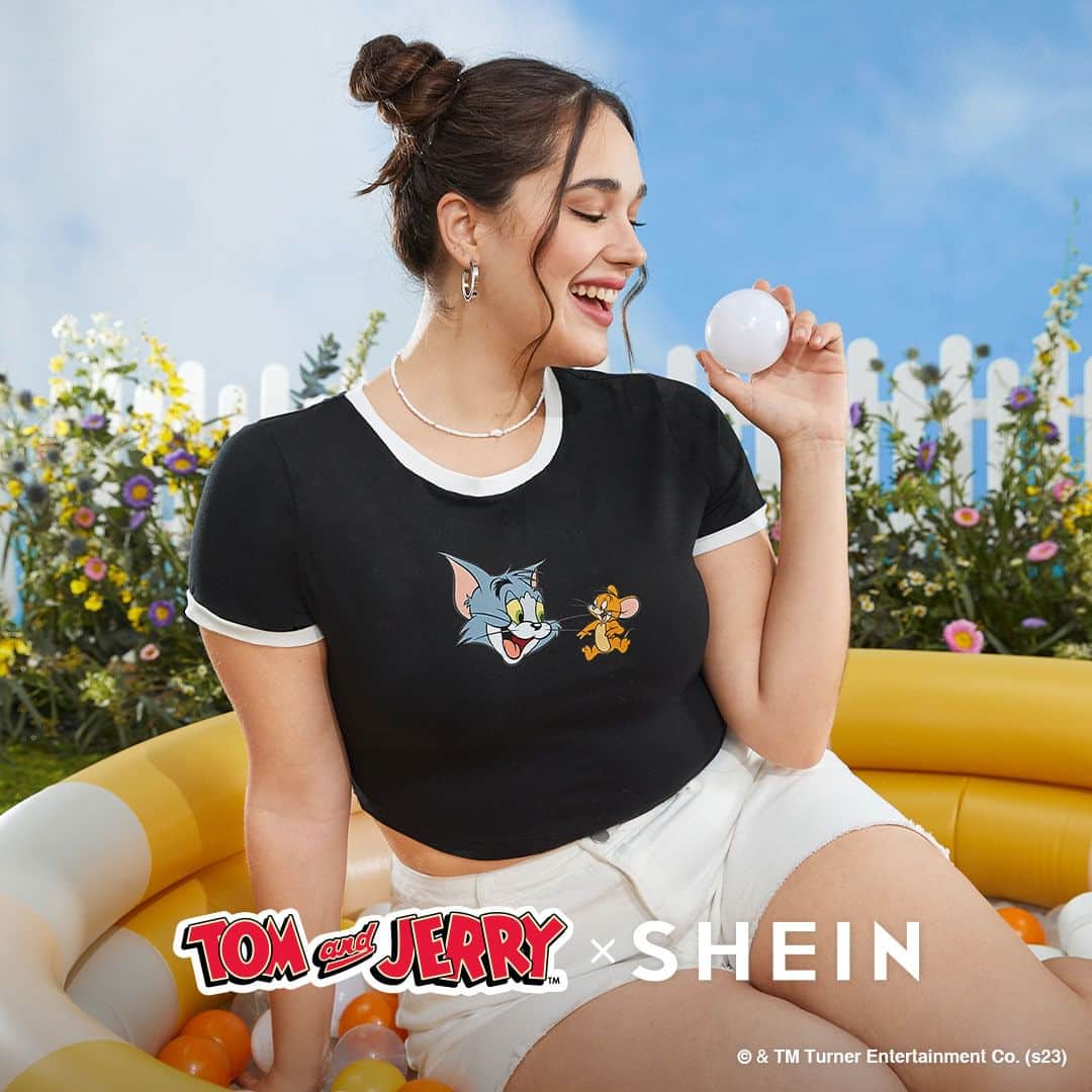 SHEINのインスタグラム：「Stay cool and fashionable with our 'Summer Swag' collection. Elevate your summer style with trendy Tom & Jerry-inspired looks that turn heads wherever you go. 👗🔥  🔎16042536 15769922 15769616 15769505 15769659  🔗:https://shein.shop/fm23hpp  #TOMANDJERRYXSHEIN #TOMANDJERRY #SHEINforAll #SHEIN  *Available globally」