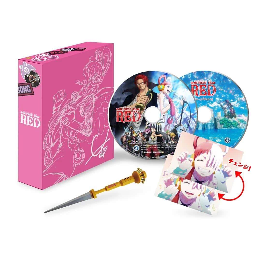 ONE PIECEスタッフ公式さんのインスタグラム写真 - (ONE PIECEスタッフ公式Instagram)「本日発売！『ONE PIECE FILM RED』4K ULTRA HD Blu-ray＆Blu-ray＆DVD💿️  豪華特典が盛りだくさんの「デラックス・リミテッド・エディション」や、ウタのサイン入りピンクパッケージの「リミテッド・エディション」などが登場！（※どちらも初回生産限定）  映画本編とともに、お楽しみください。  そして、本日より『ONE PIECE FILM RED』連動購入キャンペーンがスタート✨  『ONE PIECE FILM RED』4K ULTRA HD BD/BD/DVD（①）、本日発売の映画連動特別編BD/DVD（②）にそれぞれ封入されているシリアルコードで応募すると、抽選で100名様にウタのフィギュアをプレゼント！ ぜひご参加ください。  ※応募の際、シリアルコードは対象商品①に封入されている1点、②に封入されている1点、計2点が必要です。  ▼特集ページ https://www.toei-video.co.jp/special/op_filmred/  #ONEPIECE #OP_FILMRED」6月14日 10時03分 - onepiece_staff