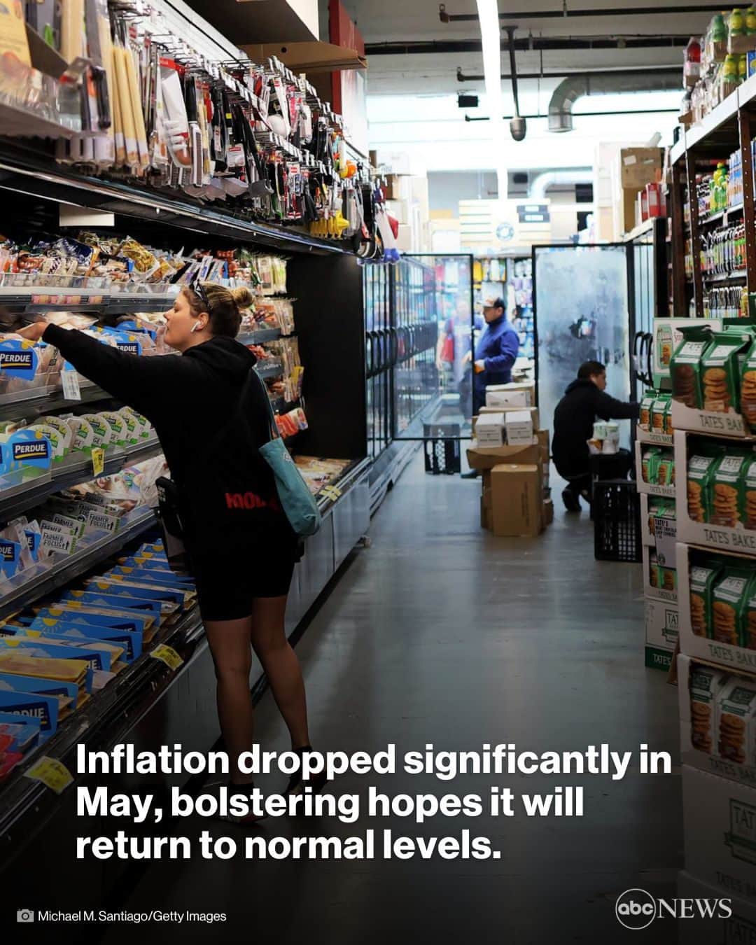 のインスタグラム：「Consumer prices rose 4% last month compared to a year ago, dropping more than expected and bolstering hopes that inflation will return to normal levels. MORE AT LINK IN BIO.」