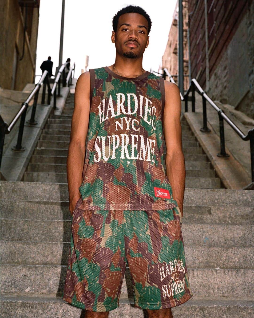 シュプリームのインスタグラム：「Supreme/Hardies. 06/15/2023  Hardies Hardware is a New York City-based skateboarding company established by Tyshawn Jones in 2015. Hardies produces skateboard bolts as well as clothing and accessories.   Supreme has worked with Hardies on a new collection for Spring. The collection consists of a Basketball Jersey, Basketball Short, two T-Shirts, Incense Holder, Skateboard and Hardware Set.   Available June 15th.   Available in Japan June 17th.」
