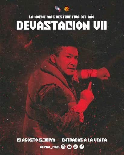 KUSHIDAのインスタグラム：「¡La Noche Más Destructiva Del Año se acerca!  Devastación VII tendrá como gran invitado internacional al ex Campeón Crucero NXT, ex Campeón Mundial TV de Ring of Honor, 2 veces ganador de Best of Super Juniors y 6 veces Campeón IWGP Junior Heavyweight de NJPW, y actual entrenador del Dojo de NJPW en LA, Kushida en un evento que será una vez más para la lucha tica, una Noche Insólita.  Vení, disfrutá y viví la #ExperienciaCWE   🎟 Las entradas ya están a la venta y tienen un valor de:  1. Entrada General: 10mil colones 2. Entrada General + Meet & Greet: 15mil colones.  Podes adquirirlas mediante Sinpe Móvil al 8314-5450 o transferencia bancaria a la cuenta BAC San Jose IBAN CR98010200009077704570 a nombre de Cesar Zarate Villalobos ced 1-1254-0297.  🗓 Sábado 19 de Agosto 2023 ⏰ Inicio Meet & Greet: 5:30pm ⏰ Inicio Evento: 6:30pm 📍 Arena CWE, Desamparados  . . . . #SomosLucha #prowrestling #wrestling #lucha #luchalibre #NJPW #CMLL #CWE #costarica #costaricawrestlingembassy」