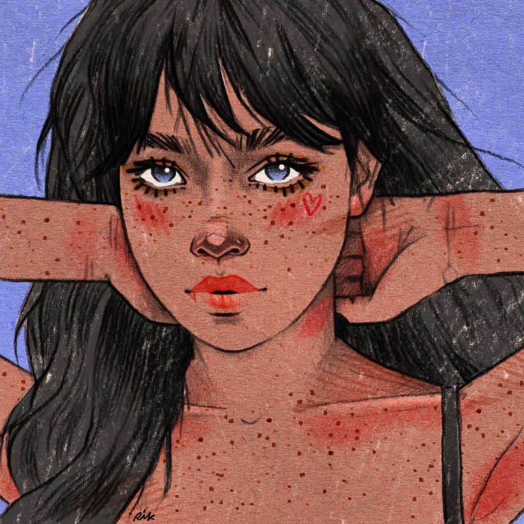 Rik Leeさんのインスタグラム写真 - (Rik LeeInstagram)「I 🧡 freckles」6月14日 7時39分 - rikleeillustration