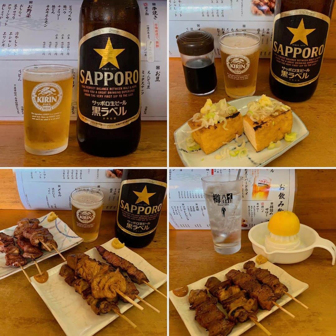 くろさんのインスタグラム写真 - (くろInstagram)「今宵のディナーは、やきとり さいとう🍺  17時オープンのお店ですが、17:20で既にカウンター3名にテーブル席に2名。  カウンター右端2席は予約済みらしく、カウンターの空き席へ。 ↓カウンター7席で🈳は2席のみでした 🔴🈳🔴🈳🔴🈵🈵  とりあえず、黒ラベル⭐️大瓶🍺610円w で、ミニ厚揚げと串は2本単位らしいので、シロ・レバ・ハラミ・ハツ。 追加で生レモンサワー🍋  〆て、2,240円www  マジ安旨です😋  串は基本2本単位だけど、お任せ6本ってオーダーもアリらしい。←常連っぽい人がオーダーしてました。  で、寡黙な店主？は、常連さんの名前を覚えてるらしく、オーダーやお会計で、○○さんお会計的な感じでした。  名前呼ばれるように通いますww  #やきとりさいとう #奥沢さいとう  #やきとりさいとう奥沢 #さいとう奥沢 #奥沢呑み #奥沢飲み #奥沢ディナー #奥沢グルメ #奥沢やきとり #奥沢やきとん #自由が丘呑み #自由が丘飲み #自由が丘ディナー #自由が丘グルメ #自由が丘やきとり #自由が丘やきとん  #サッポロ黒ラベル #サッポロビール  #サッポロ黒ラベル大瓶 #くろ呑み喰い」6月14日 19時05分 - m6bmw