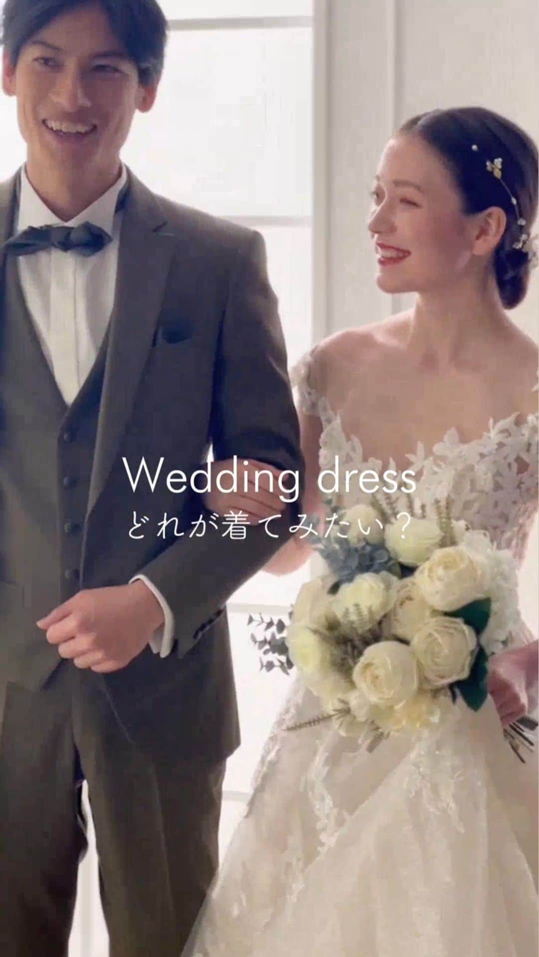 Decollte_hairandmakeupのインスタグラム：「どのウェディングドレスを着てみたいですか？  お花モチーフのデザイン＊ ノースリーブで爽やかに＊ シースルーの袖でおしゃれに＊ パフスリーブで気になる二の腕を隠して＊  どのドレスもそれぞれの魅力があります✨  －－－－－－－－－－ #デコルテフォト #撮る結婚式 #撮る結婚式という幸せを #スタジオアクア #スタジオTVB #スタジオエイト #スタジオAN #スタジオsuns #スタジオSOLA #結婚式準備 #前撮り #写真で結婚式 #結婚写真 #ロケーションフォト #instawedding #ウェディング #ウェディングフォト #撮影指示書 #ロケーションフォト #前撮り #写真好きな人と繋がりたい #フォトウェディング #卒花 #後撮り #スタジオ撮影 #ロケーション撮影 #前撮りドレス #前撮りフォト #スタジオ前撮り #前撮り衣装」
