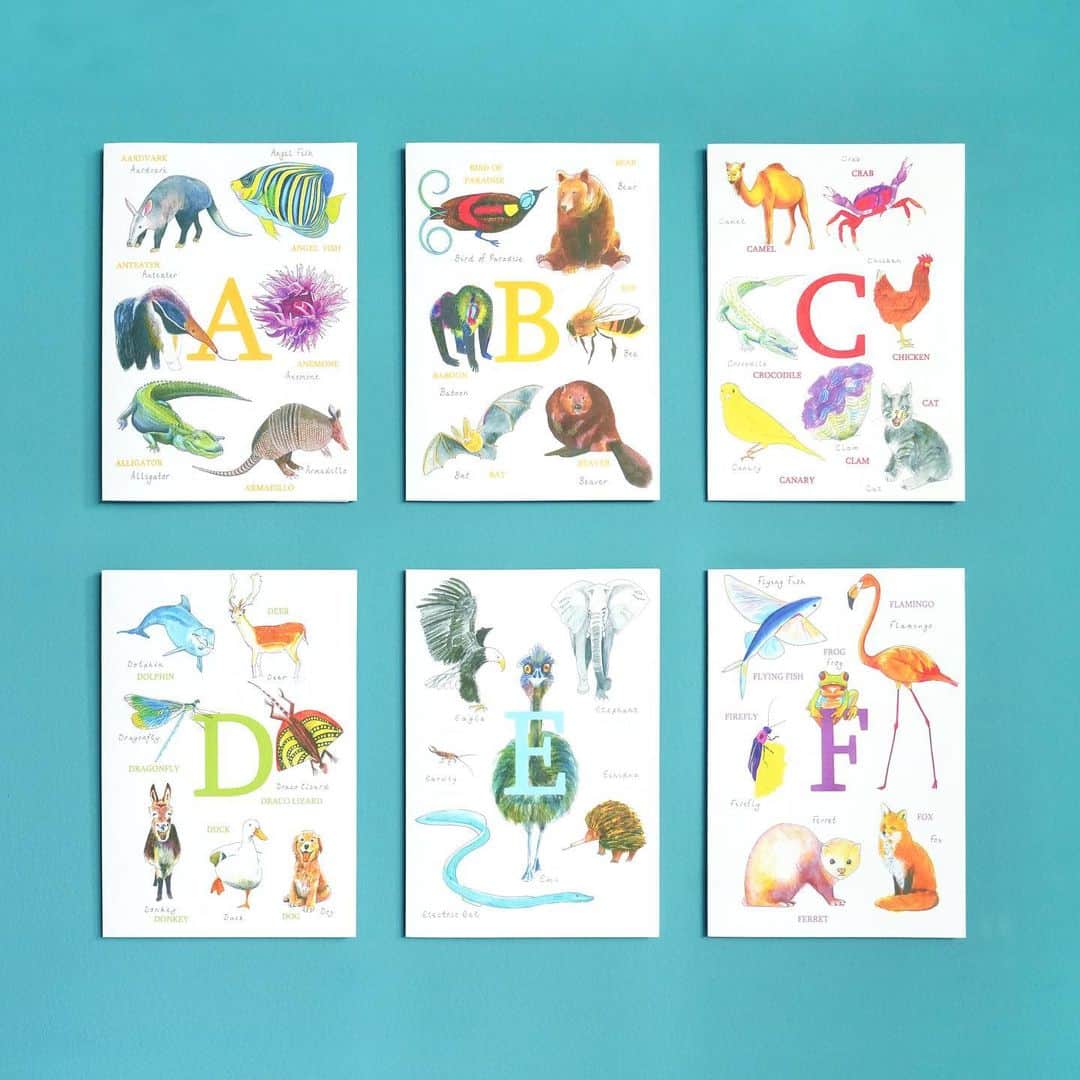 伊東屋のインスタグラム：「イギリスから来た、美しいアルファベットのカードをご紹介します。  今年の出張で新しく出会った、サラグレゴリーデザイン (SARAH GREGORY DESIGNS)。  それぞれのアルファベットを頭文字に持つ多種多様な動物たちが、鮮やかな水彩画で描かれています。  デザイナーのサラは、生き物の美しさや多様性を子どもと一緒に学べるものとして、このカードを作りました。   名前の頭文字はもちろん、お気に入りの動物が描かれたものを選んだり、複数枚を組み合わせてメッセージや名前を綴るのもおすすめ。   こちらは銀座 伊東屋 本店 G.Itoya 1F GROUND にてお取り扱い中です。  ご来店の際はぜひお手に取ってご覧ください。  SARAH GREGORY DESIGNS @sarah_gregory_designs   ※在庫数に限りがあるため、売り切れとなる可能性がございます。恐れ入りますがご容赦ください。  #カード#グリーティングカード#ミニカード#お手紙#手紙#レター#cards#greetingcards#carddesign#アルファベットカード#動物カード##stationery#銀座伊東屋#伊東屋#ginzaitoya#itoya#文房具#文具#文房具好き#文具好き#文具沼#文房具沼#educationalartwork#alphabetcards#動物柄#animalcards」