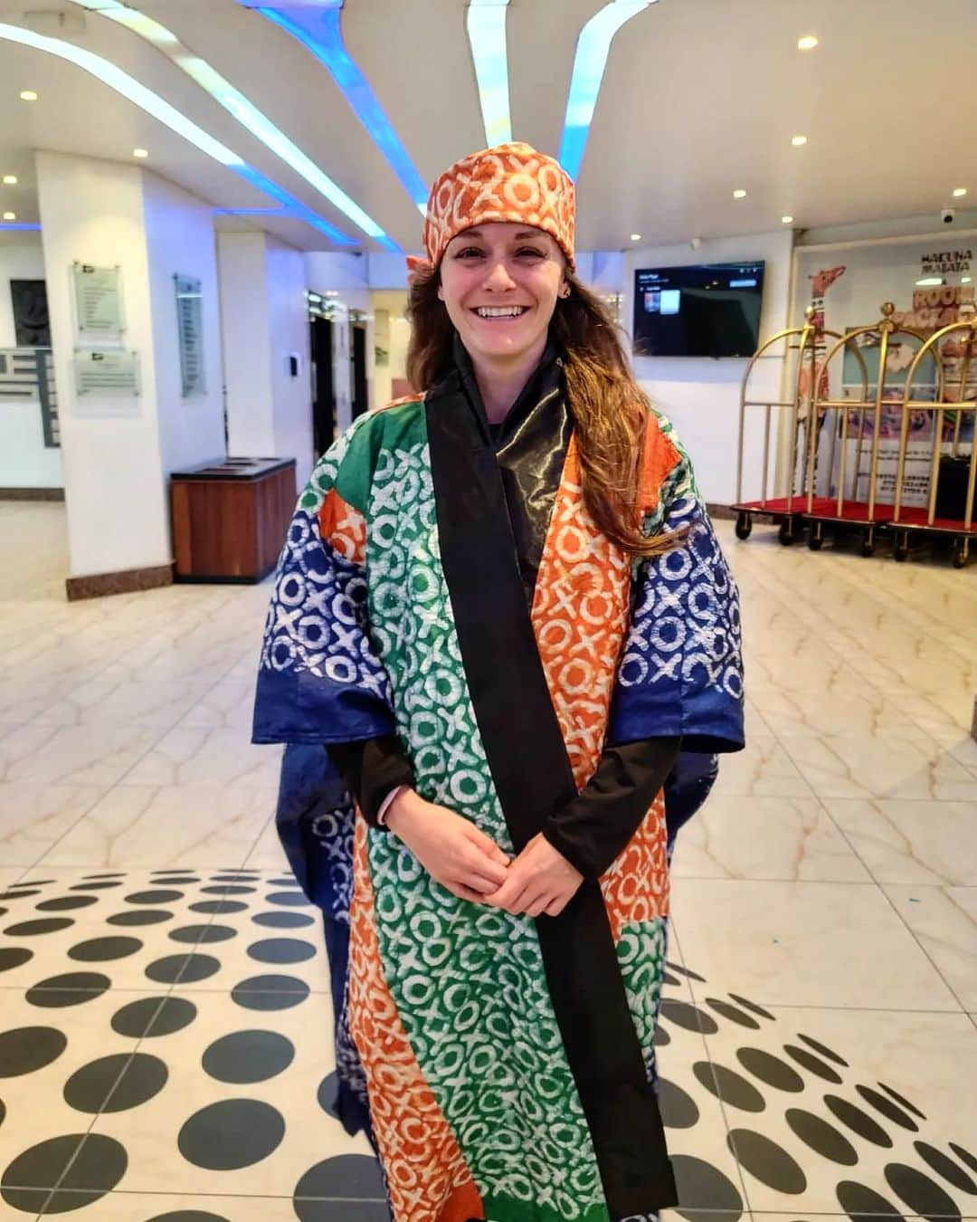 DE NUTTE Sarahさんのインスタグラム写真 - (DE NUTTE SarahInstagram)「Sarah De Nutte shines brightly in her stunning Adire ensemble, honoring Nigerian culture.  Give her a Nigerian name. 😁  #WTTLagos #tabletennis #wtt」6月14日 19時37分 - sarahdenutte