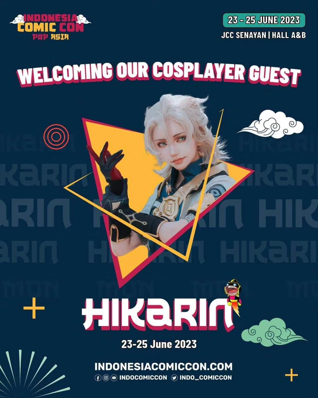 ひかりんのインスタグラム：「🇮🇩Super hyped to annoumce that I'll be going to Indonesia for the first time as a guest for Indonesia Comic Con !! See you in Jakarta on June 23-25 ✨💕💕 #indonesiacomiccon #cosplay」