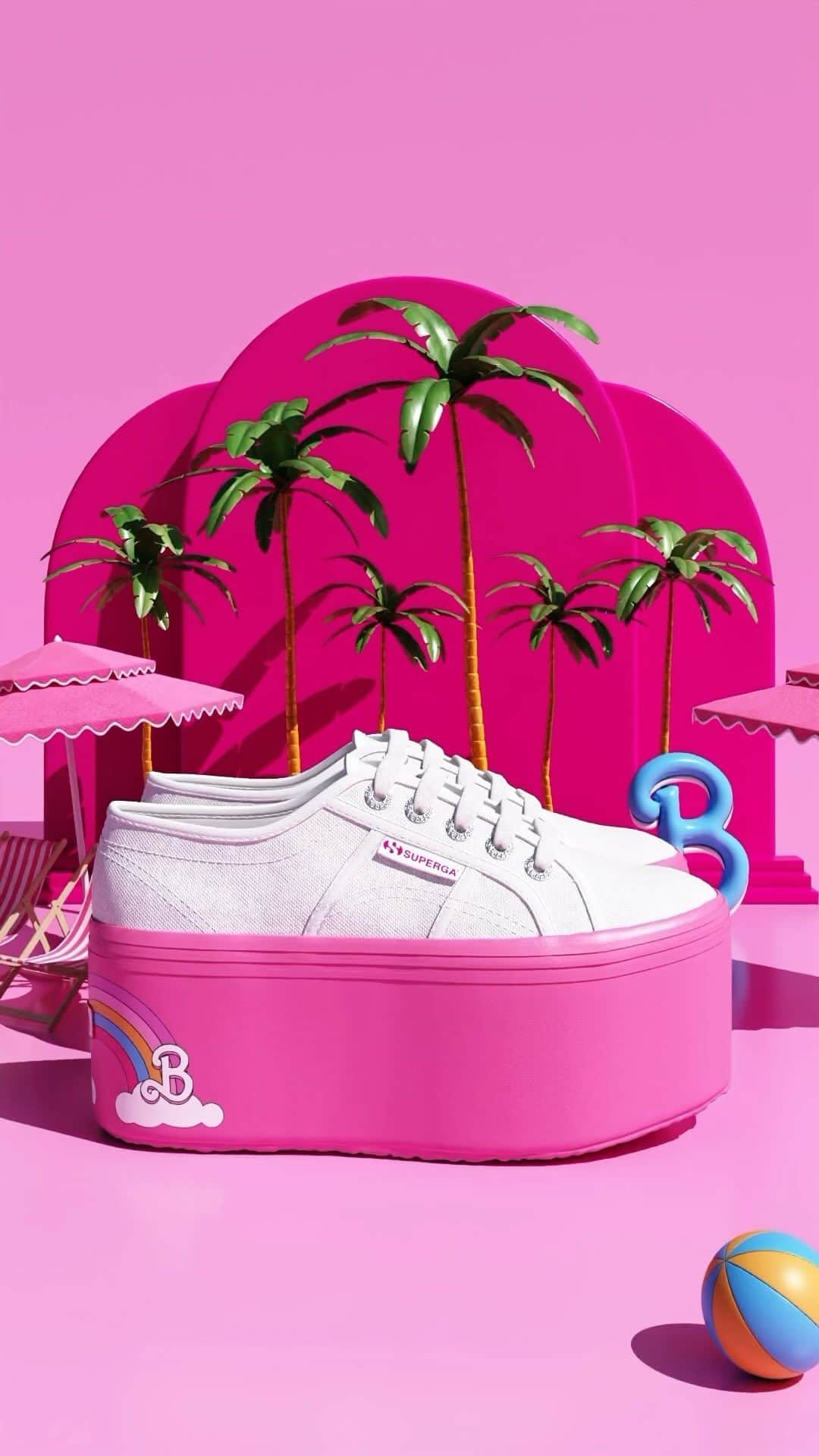 スペルガのインスタグラム：「You definitely won’t go unnoticed wearing the iconic 2802 #BarbieTheMoviexSuperga. What are you waiting for to stand out from the crowd with a touch of pink? 💕  @barbie @barbiethemovie #BarbieTheMovie #Superga #SupergaLovers #BarbieTheMoviexSuperga」