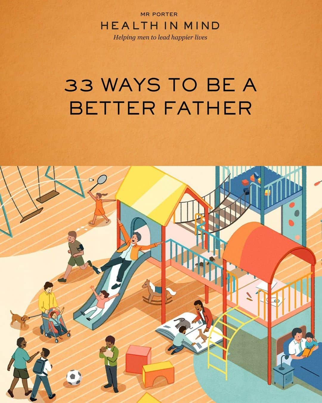 MR PORTERのインスタグラム：「To celebrate Father’s Day, MR PORTER offers the wisdom of dads who’ve discovered that by actively engaging with their children, maintaining positive communication, and demonstrating respectful relationships, they – and you – can have a profound impact on children's lives. Tap the link in bio to read more.  #MRPORTERHealthInMind  Words by: Mr Rob Kemp Illustration by: heyitsyoyo_」