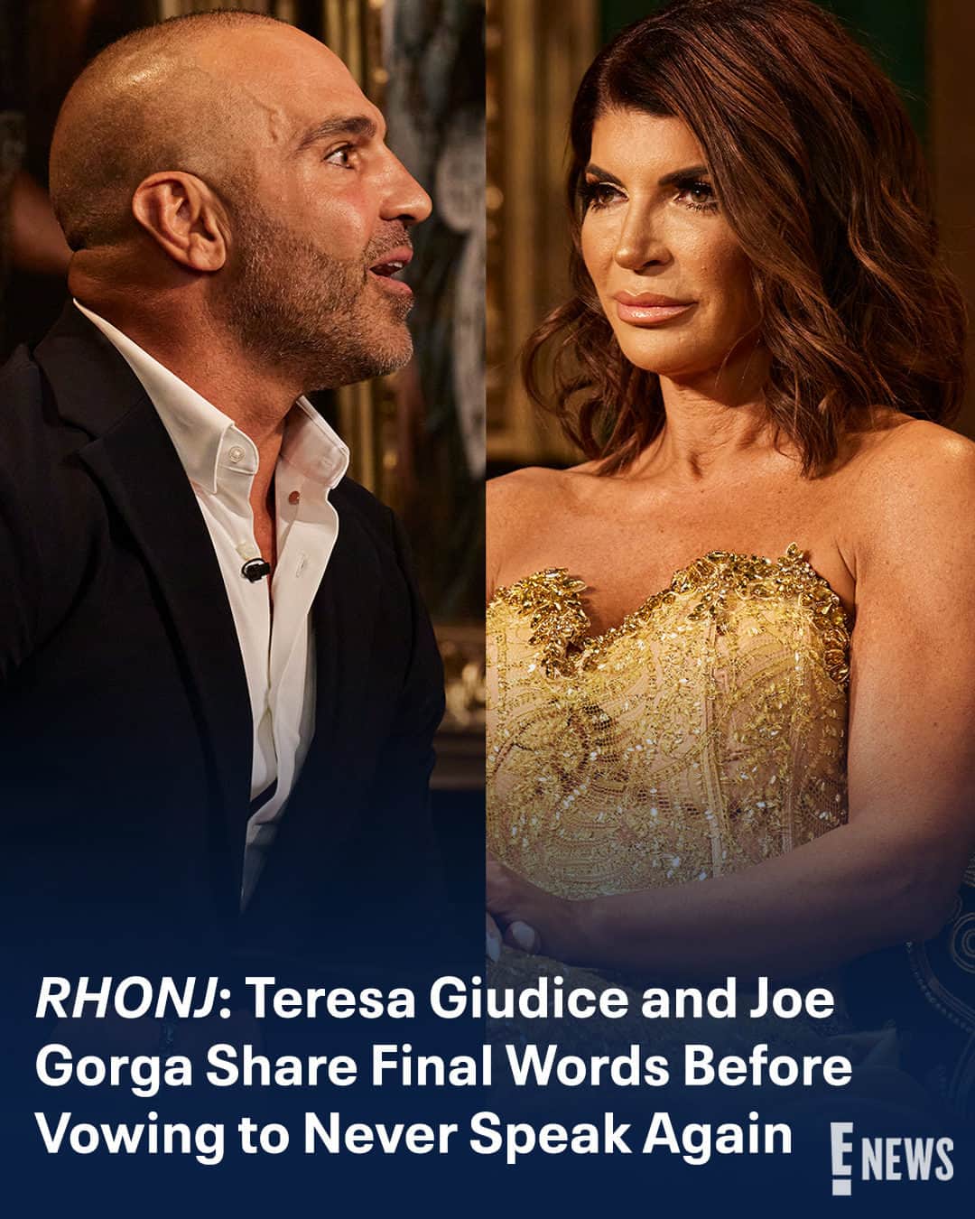E! Onlineさんのインスタグラム写真 - (E! OnlineInstagram)「This family feud has come to a bitter end. 💔 Click the link in our bio for Teresa Giudice and Joe Gorga's shocking, parting messages to each other at the #RHONJ reunion. (📷: Bravo)」6月15日 4時01分 - enews