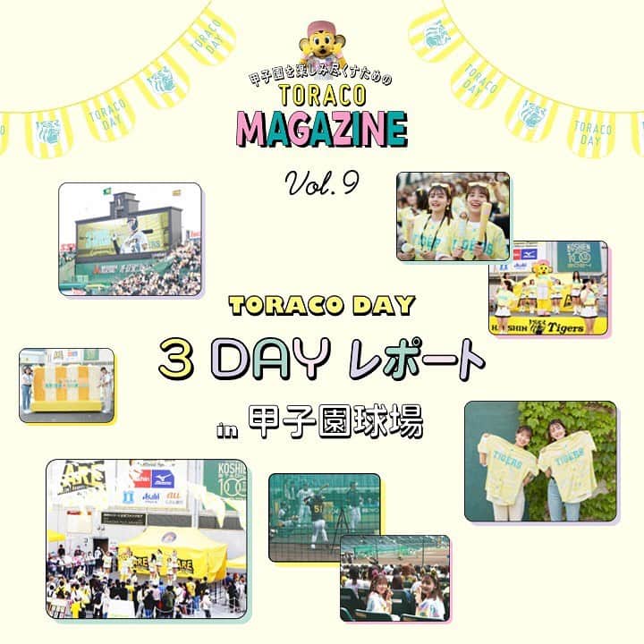 TORACOのインスタグラム：「甲子園を楽しみ尽くすための #TORACOMAGAZINE  が登場🐯🤍  vol.9 TORACODAY 3DAYレポート in甲子園球場 詳しくはこちら👇 https://hanshintigers.jp/toraco/magazine/vol9.html  #TORACO #TORACODAY #阪神タイガース #野球 #関西 #グルメ #ファッション #応援」