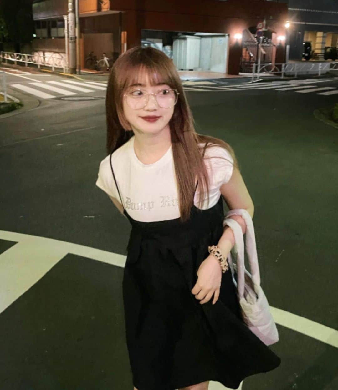 河﨑莉奈のインスタグラム：「キャミワンピ(=^x^=)🖤  @tiptop_pocket_official  #tiptop_poket #tipコーデ」