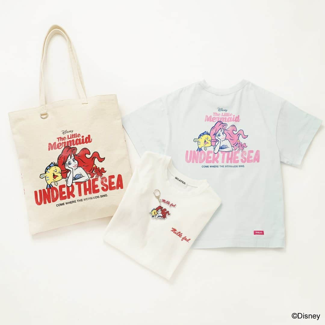 MILKFED.さんのインスタグラム写真 - (MILKFED.Instagram)「【MILKFED.】 ＜The Little Mermaid＞Collection 6/15 (THU) RELEASE!!  ⁡ MILKFED.から＜The Little Mermaid＞Collectionが 明日6/15(木)よりMILKFED.新宿にて限定発売スタート。 ⁡ 夏にぴったりな爽やかカラーと アリエル、フランダーのグラフィックが キュートな Tシャツ、トートバッグ、キーホルダーがラインナップ。 ⁡ ⁡ ☑MILKFED./THE LITTLE MERMAID/SS TEE　 ￥6,050 intax （WHITE,LtBLUE/ONESIZE) ☑MILKFED./THE LITTLE MERMAID/TOTE BAG　￥6,600 intax  ☑MILKFED./THE LITTLE MERMAID/KEY CHAIN　￥1,650 intax  ⁡ ●お取り置き、店舗通販も受け付けておりますので、 お気軽に店舗へお問い合わせください。  ⁡ ⁡ 【MILKFED.新宿】  東京都新宿区新宿3丁目38番1号 ルミネエスト3F TEL:03-5315-4678 ⁡ ⁡ ⁡ ⁡ #milkfed #milkfedjp #ミルクフェド #アリエル #ザリトルマーメイド #新宿ルミネエスト」6月14日 21時13分 - milkfedjp