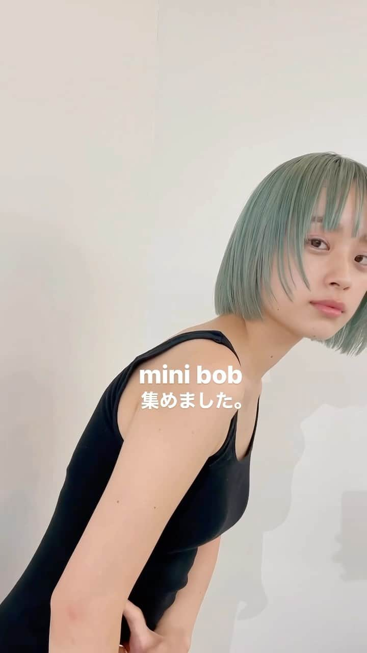 BALLOON HAIRのインスタグラム：「mini bob💇🏻‍♀️🙋🏻‍♀️👩🏻‍🎓👩🏼‍⚕️👩🏽‍💼 集めました。  #ミニボブ #ボブ #切りっぱなしボブ  #マチルダボブ #ショートボブ #ボブヘアー #ボブヘア」