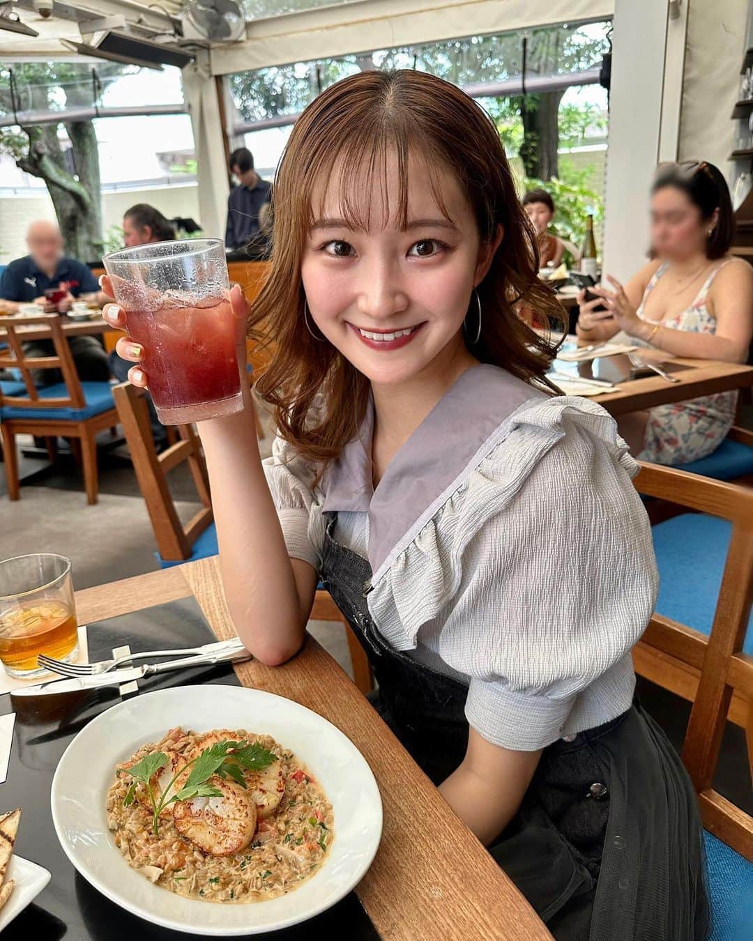 加藤早和子のインスタグラム：「.  大学生のとき 大好きだったお店に 卒業ぶりに行ってきました🫶🏻  やっぱりリゾットが格別級！  . . #ランチ #青山ランチ #表参道 #cicada #アナウンサー #休日 #帰省」